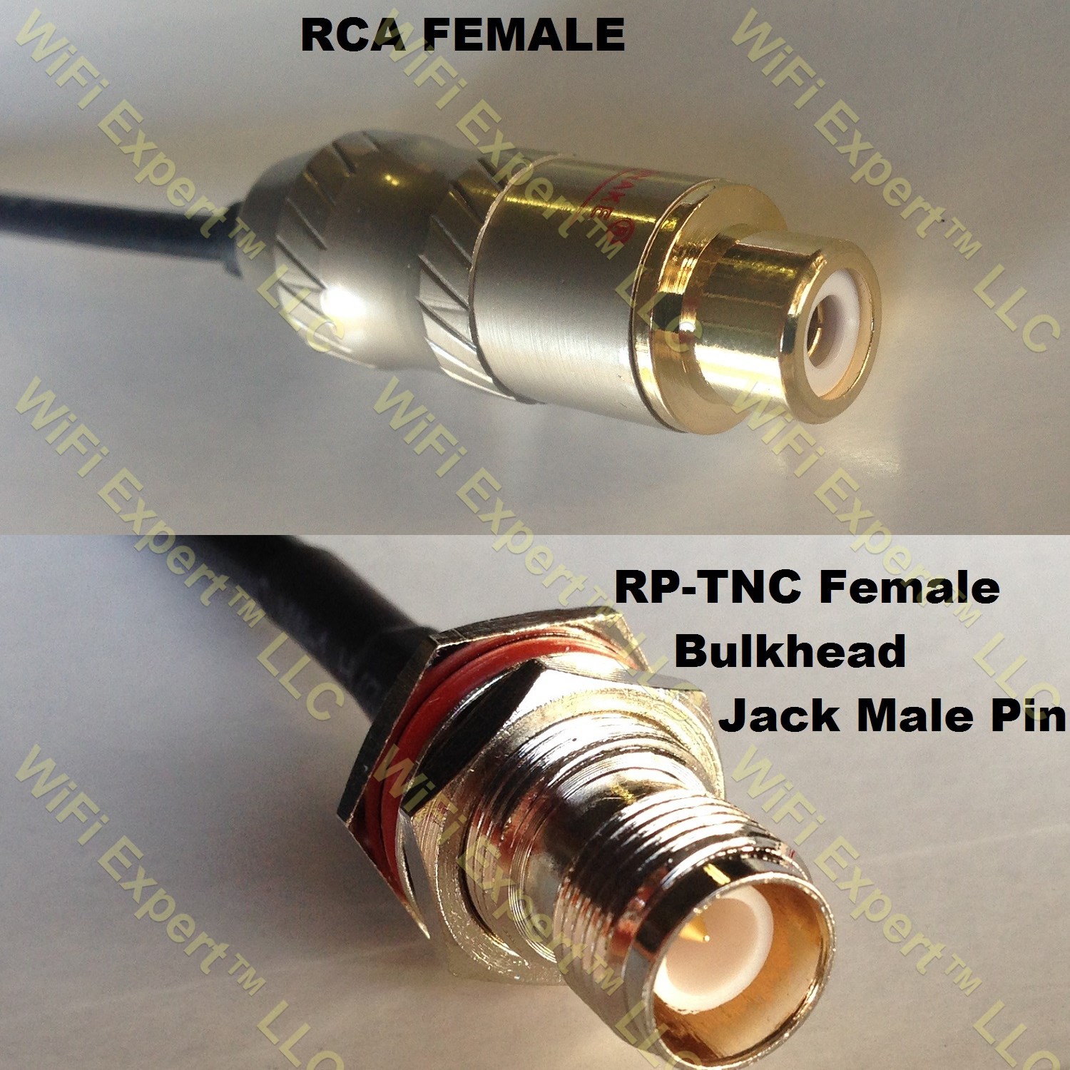 RG142 RCA FEMALE to RP-TNC FEMALE BULKHEAD Coaxial RF Pigtail Cable ...