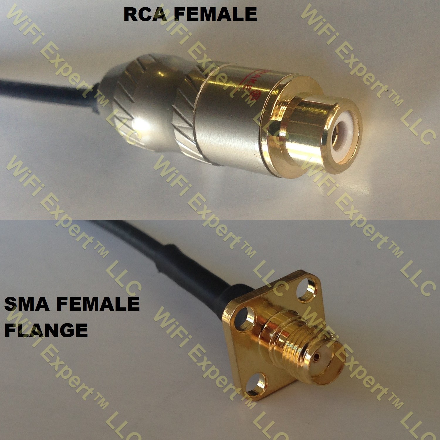 RG316 RCA FEMALE to SMA FEMALE FLANGE Coaxial RF Pigtail Cable
