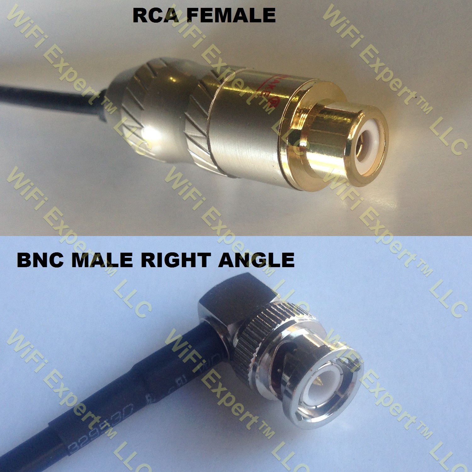 RG400 RCA FEMALE to BNC MALE ANGLE Coaxial RF Pigtail Cable