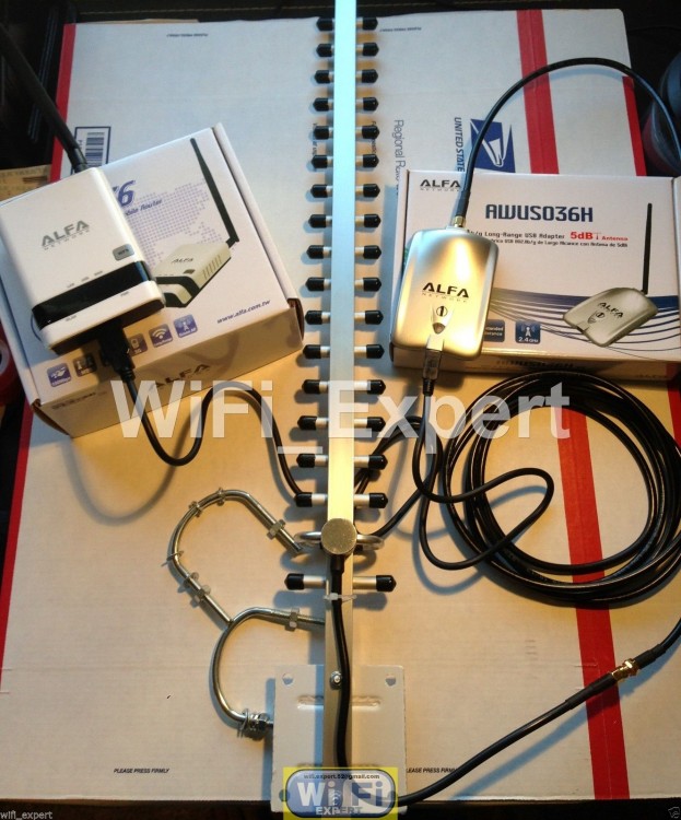 WiFi Antenna 18dBi YAGI + ALFA R36 + G Netw Long Range Booster GET FREE INTERNET