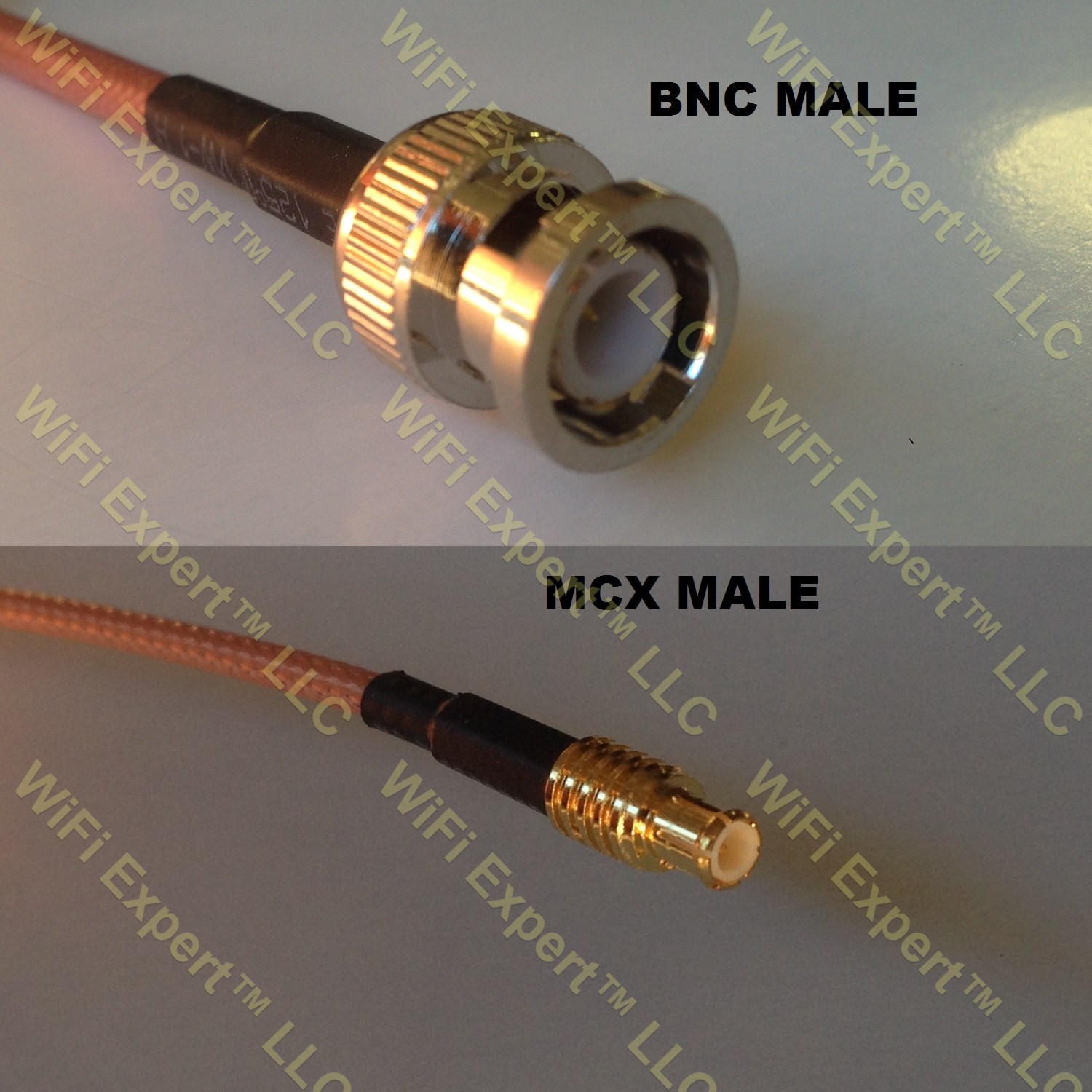 RG316 BNC MALE to MCX MALE Coaxial RF Pigtail Cable