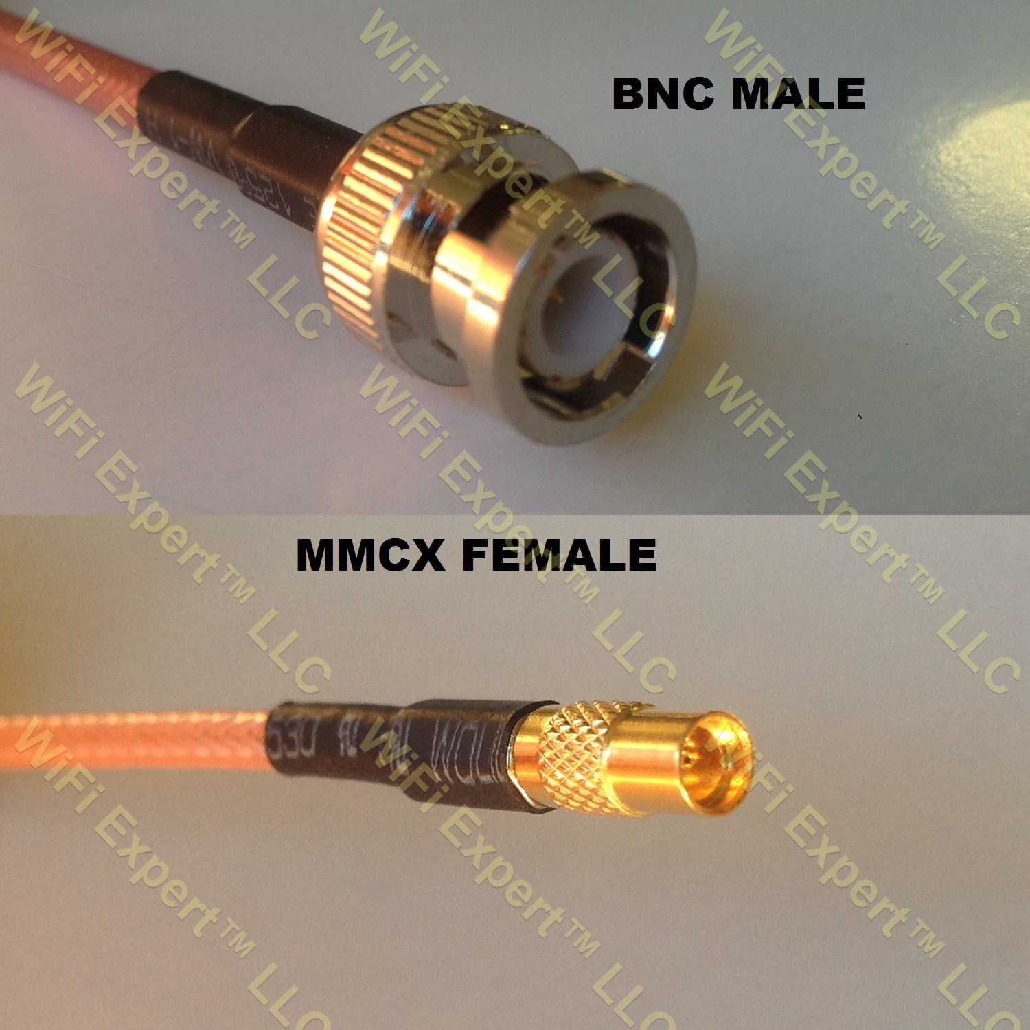 RG316 BNC MALE to MMCX FEMALE Coaxial RF Pigtail Cable