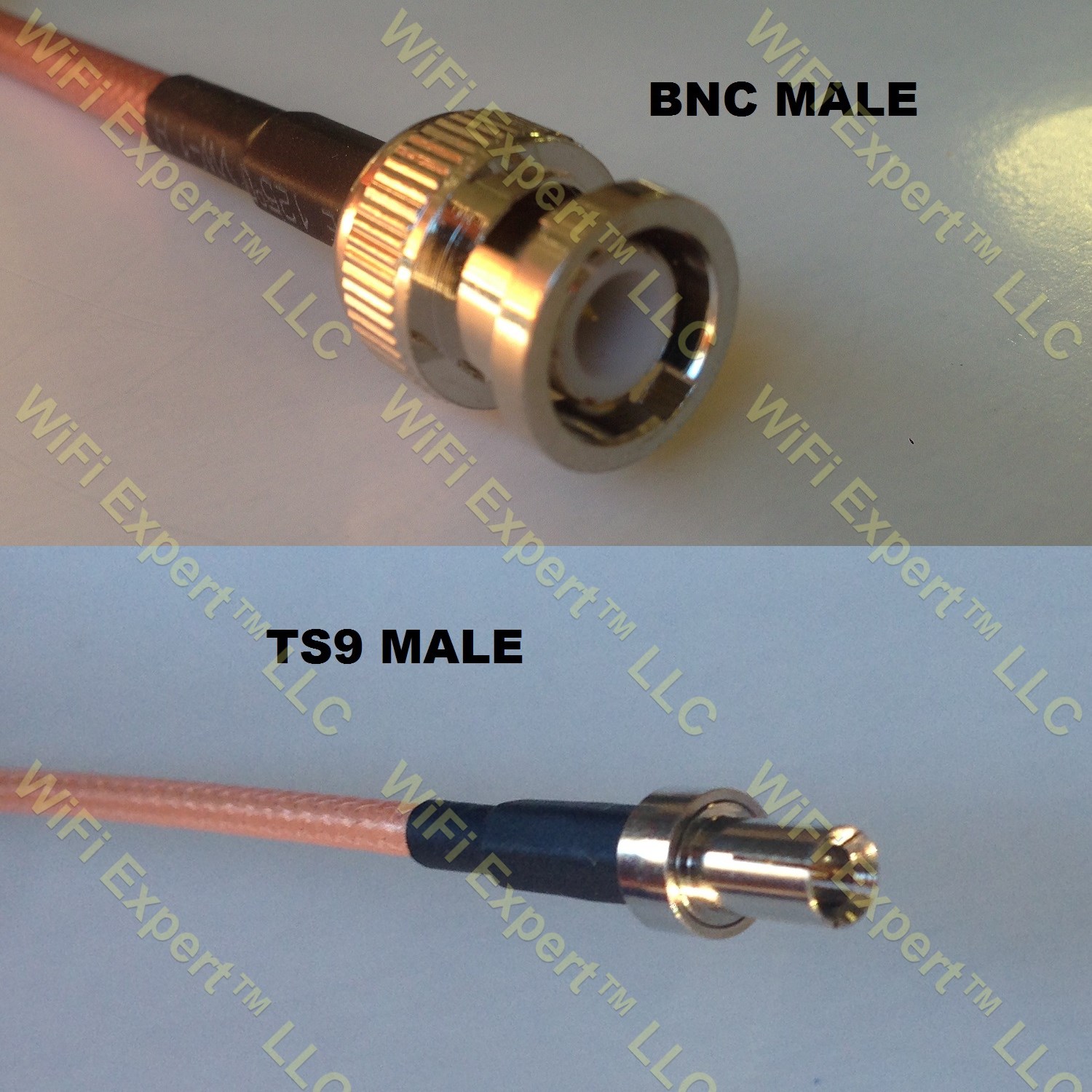 RG316 BNC MALE to TS-9 MALE Coaxial RF Pigtail Cable