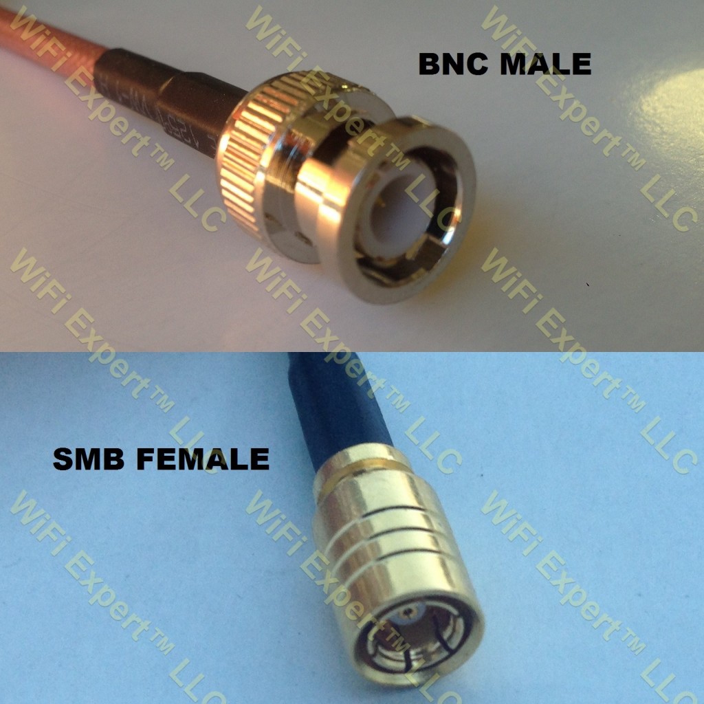 LMR100 BNC MALE to SMB FEMALE Coaxial RF Pigtail Cable RF Coaxial