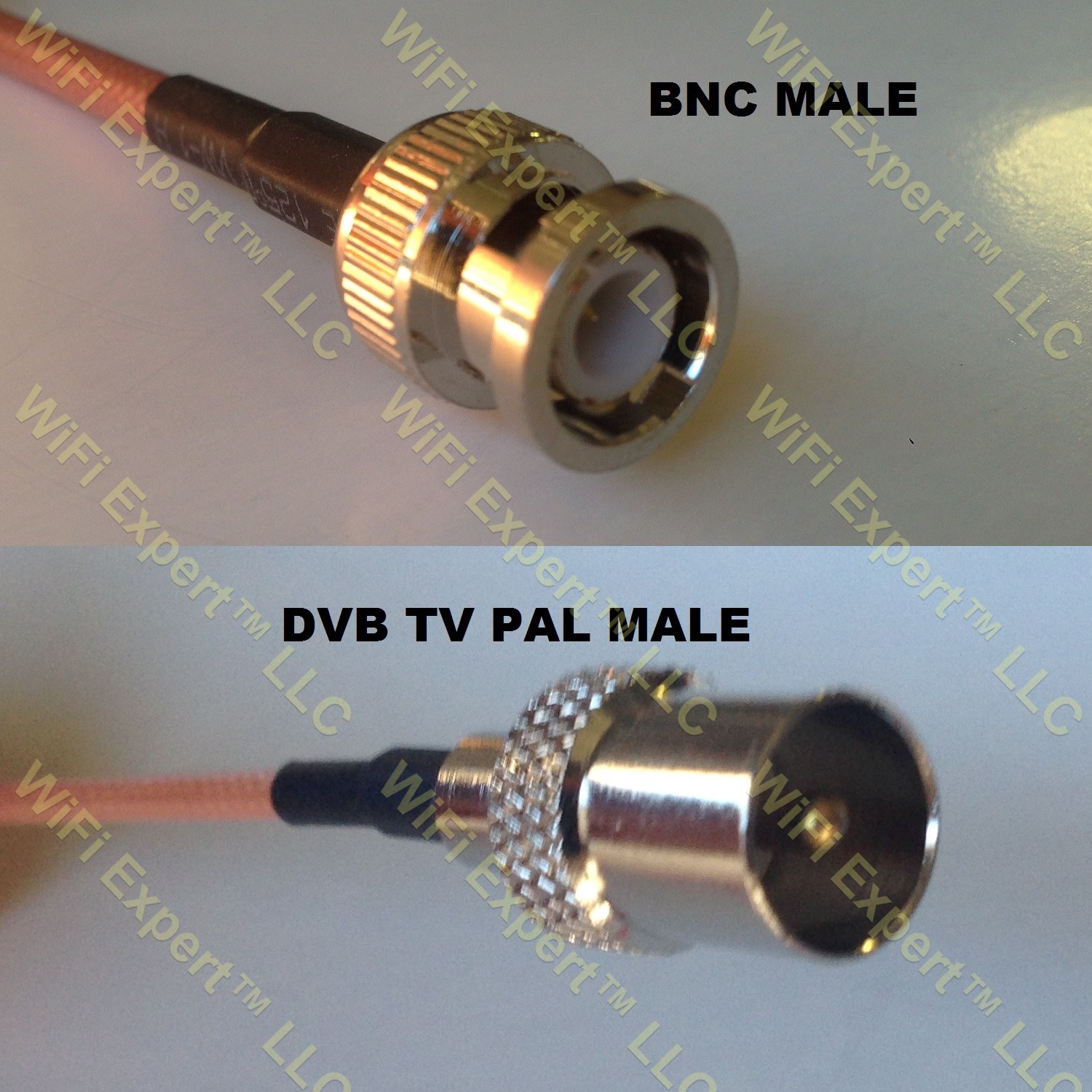RG316 BNC MALE to DVB TV Pal Male Coaxial RF Pigtail Cable
