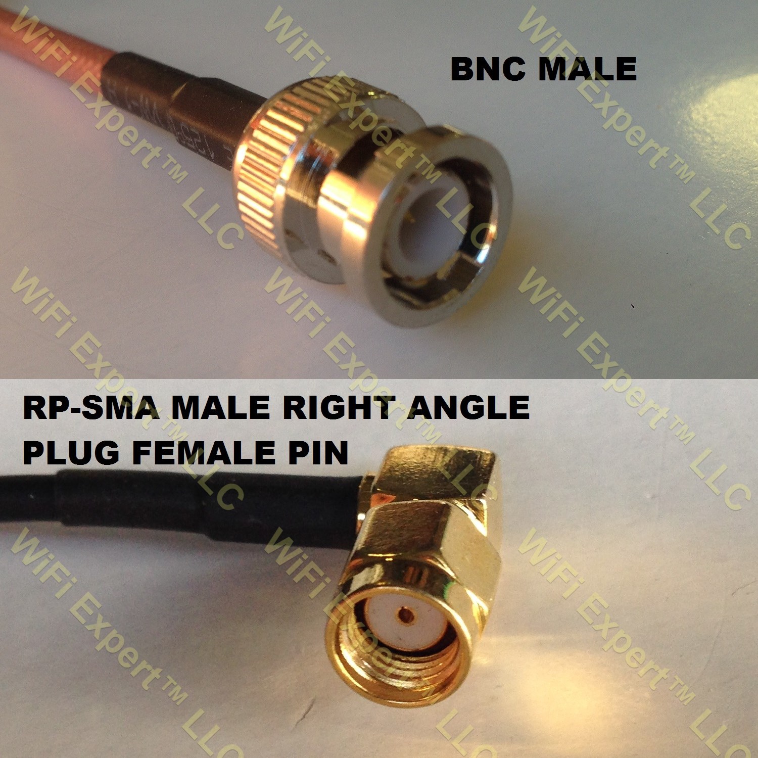 USA-CA LMR100 SMB FEMALE ANGLE to BNC MALE Coaxial RF Pigtail Cable 