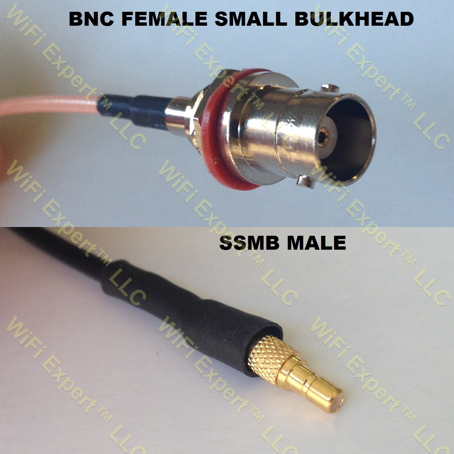 LMR100 BNC FEMALE SM BULKHEAD to SSMB Male Coaxial RF Pigtail Cable