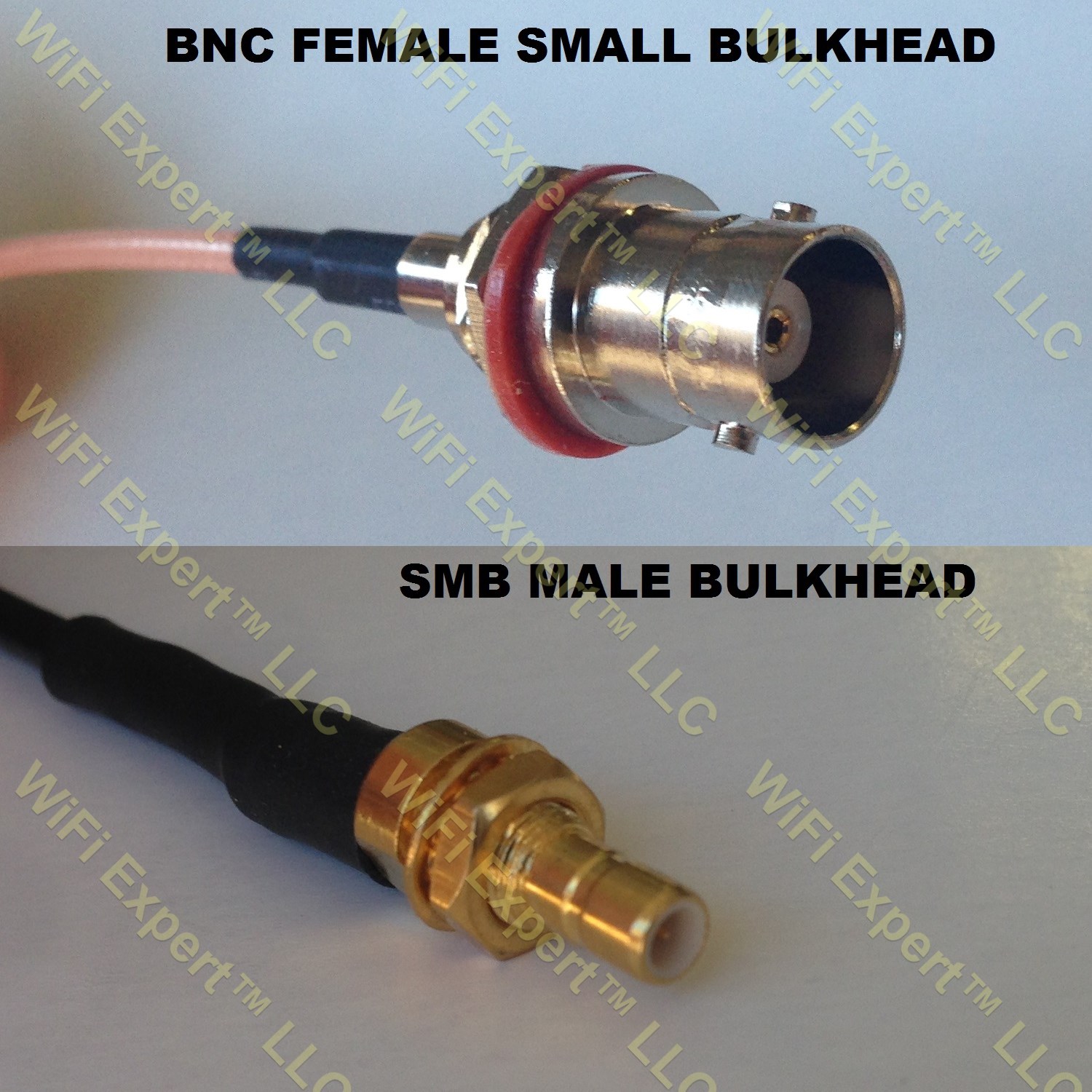 RG316 BNC FEMALE SM BULKHEAD to SMB MALE BULKHEAD Coaxial RF Pigtail