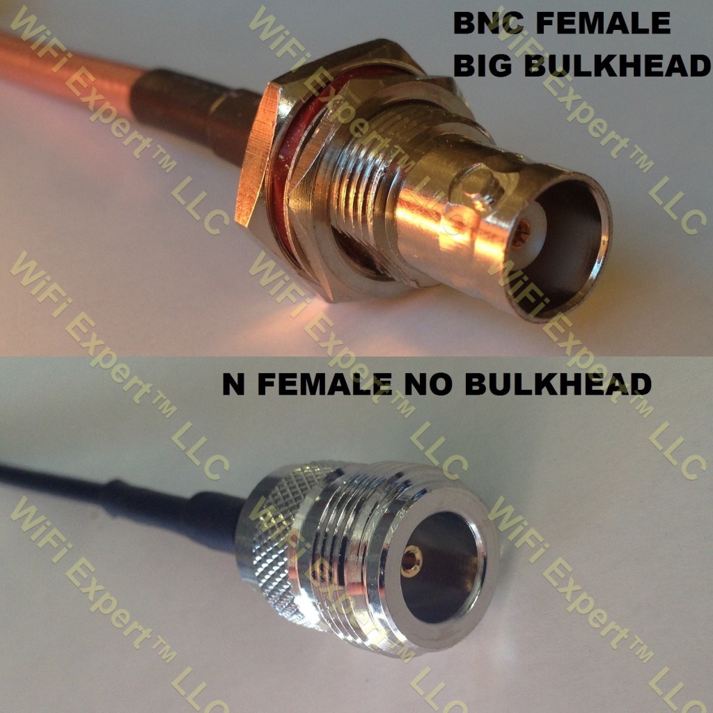 Câble Coaxial RG142 Connecteur N Femelle Vers N Mâle Angle - Lot USA, Pour Applications RF