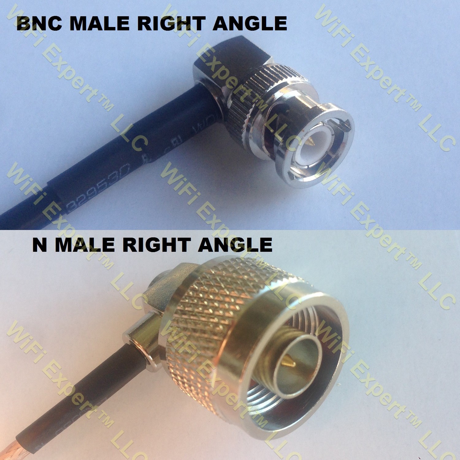 LMR100 BNC MALE ANGLE to N MALE ANGLE Coaxial RF Pigtail Cable