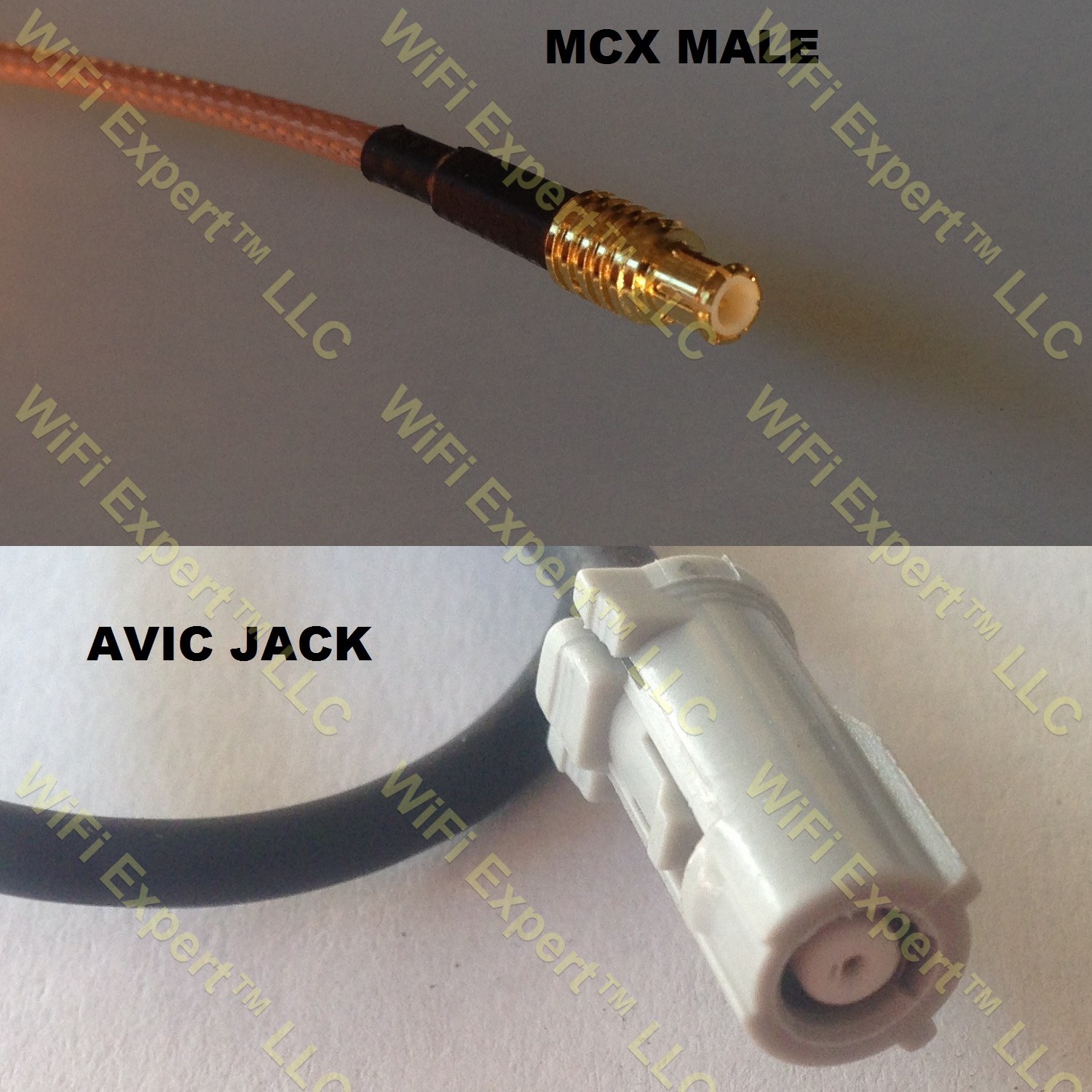 LMR100 MCX MALE to AVIC Jack Coaxial RF Pigtail Cable
