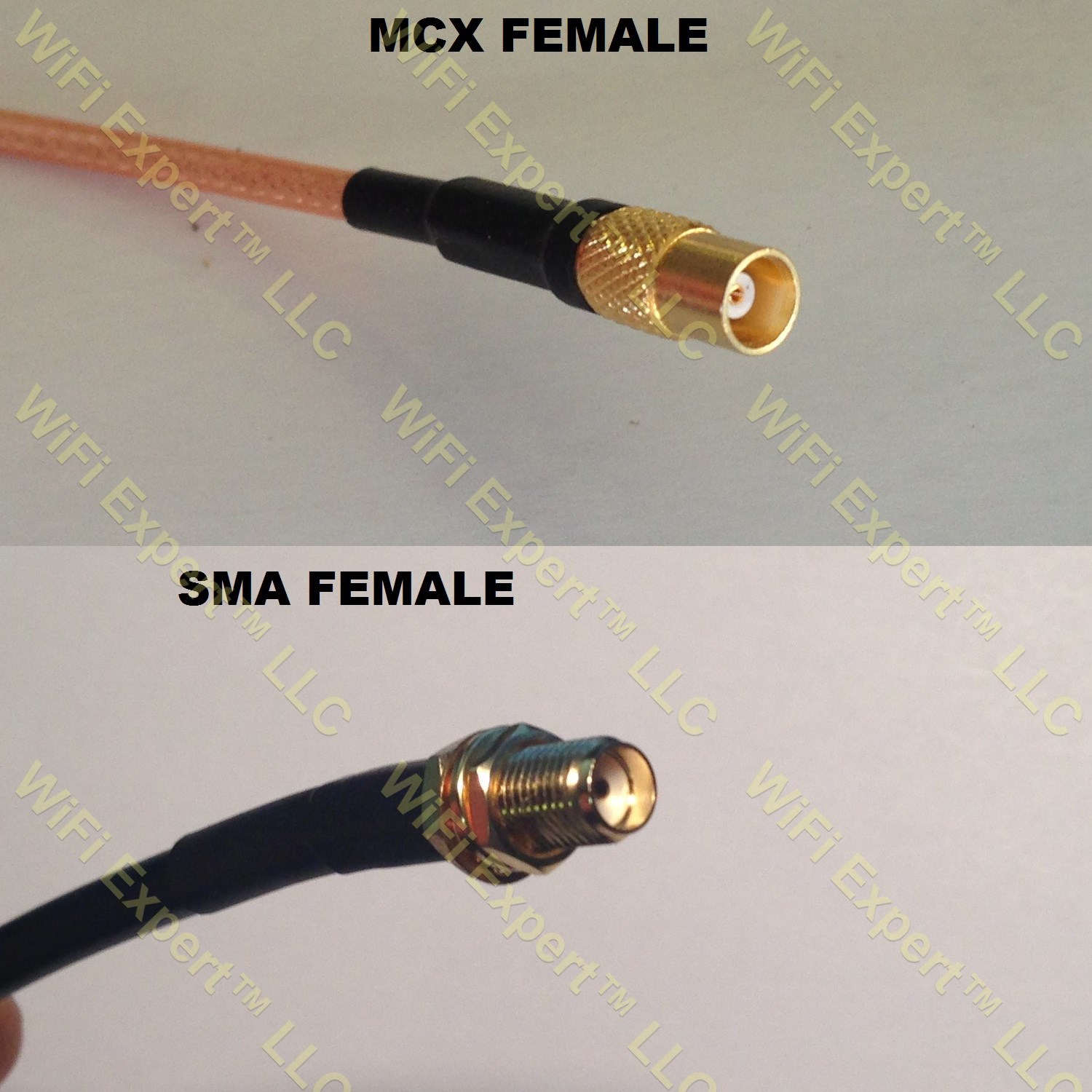 LMR100 MCX FEMALE to SMA FEMALE Coaxial RF Pigtail Cable