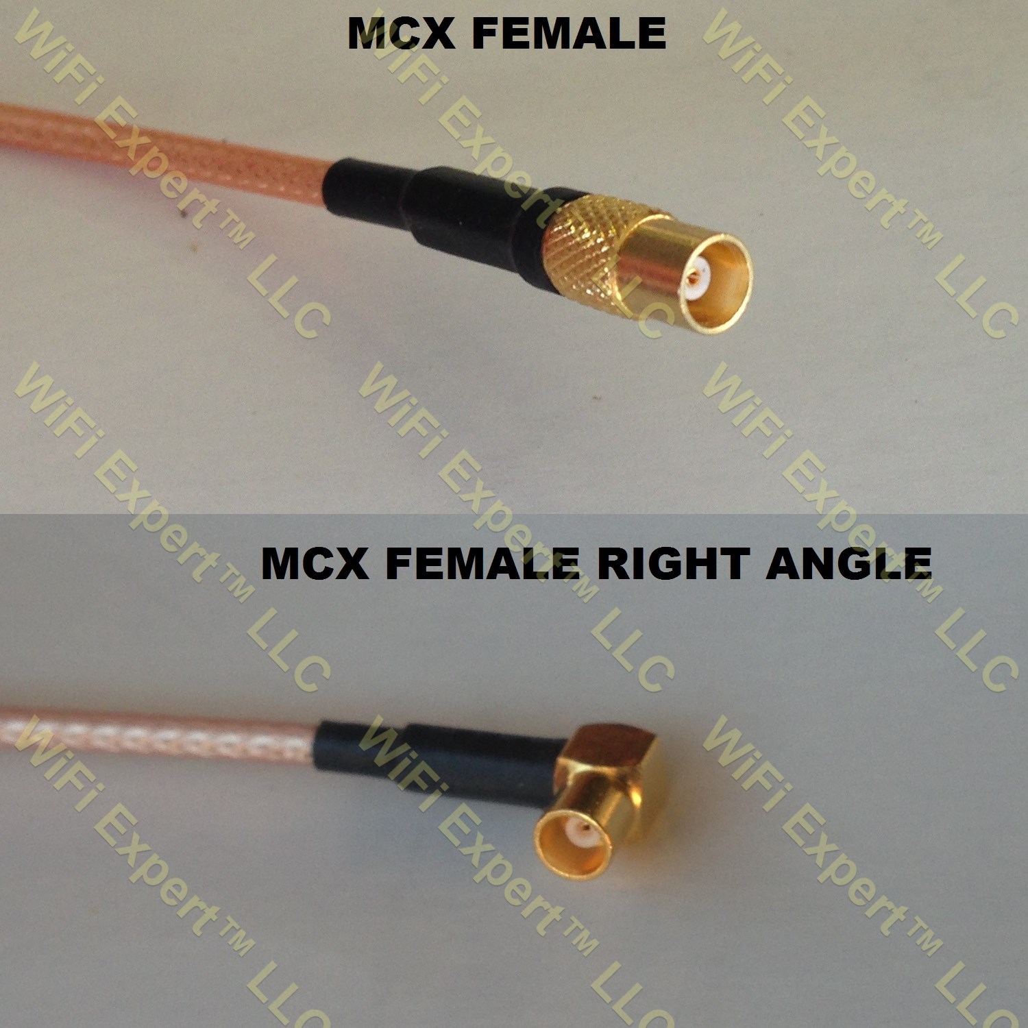 LMR100 MCX FEMALE to MCX FEMALE ANGLE Coaxial RF Pigtail Cable