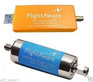 Pro Stick USB ADS-B Receiver + 1090MHz Band-pass Filter from FlightAware