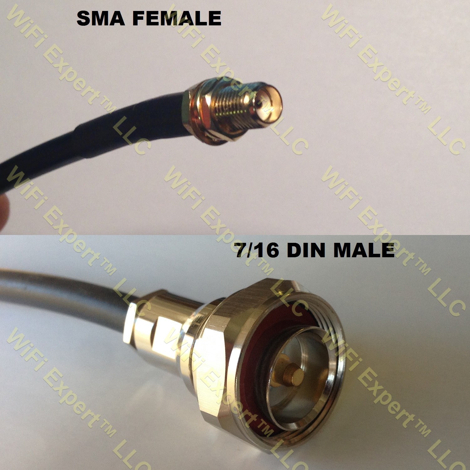 LMR400 SMA FEMALE to DIN 7/16 MALE Coaxial RF Pigtail Cable