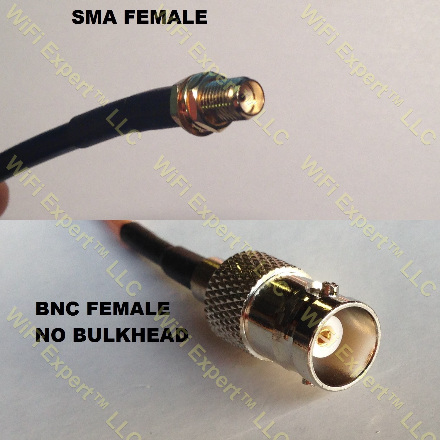 LMR100 SMA FEMALE to BNC FEMALE Coaxial RF Pigtail Cable