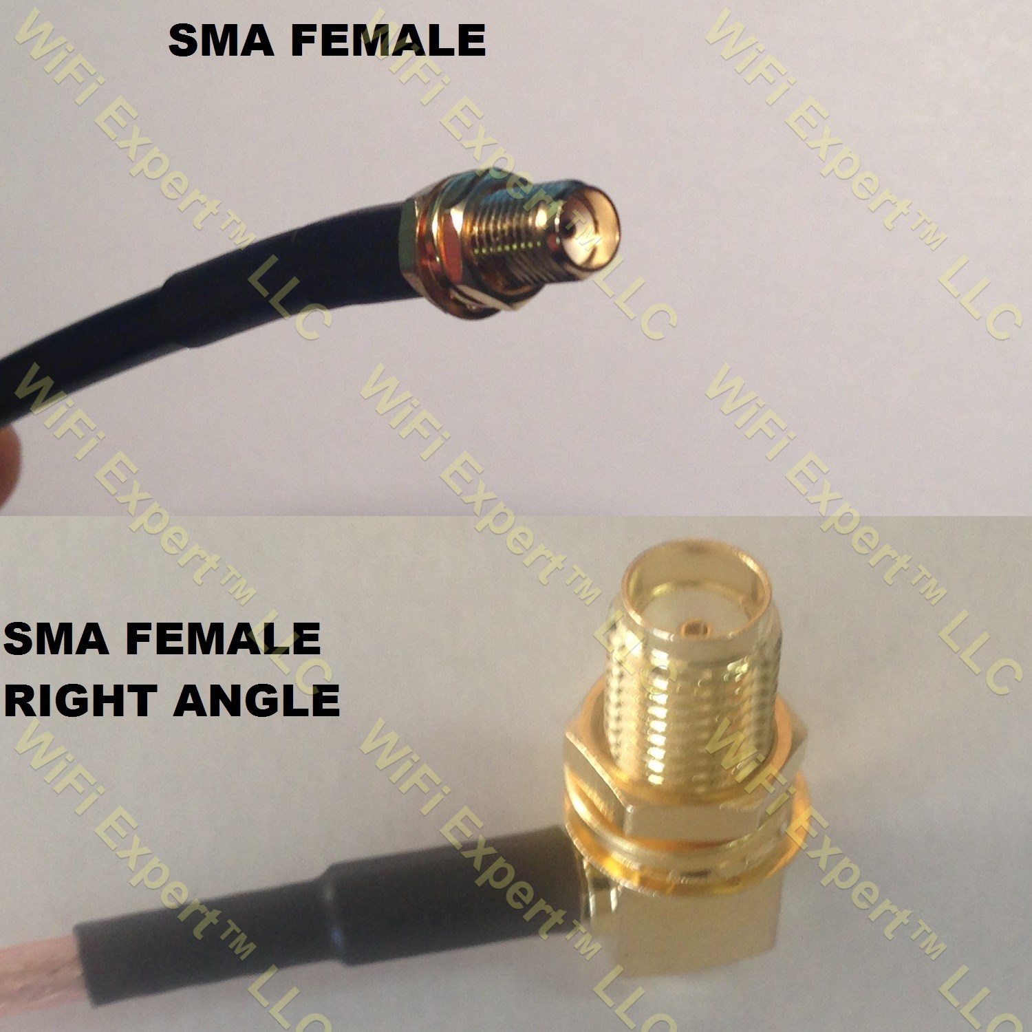 LMR100 SMA FEMALE to SMA FEMALE ANGLE Coaxial RF Pigtail Cable