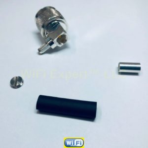 1 x Silver UHF PL259 Male ANGLE crimp RG58 LMR195 RG142 Cable RF connector USA - Image 2