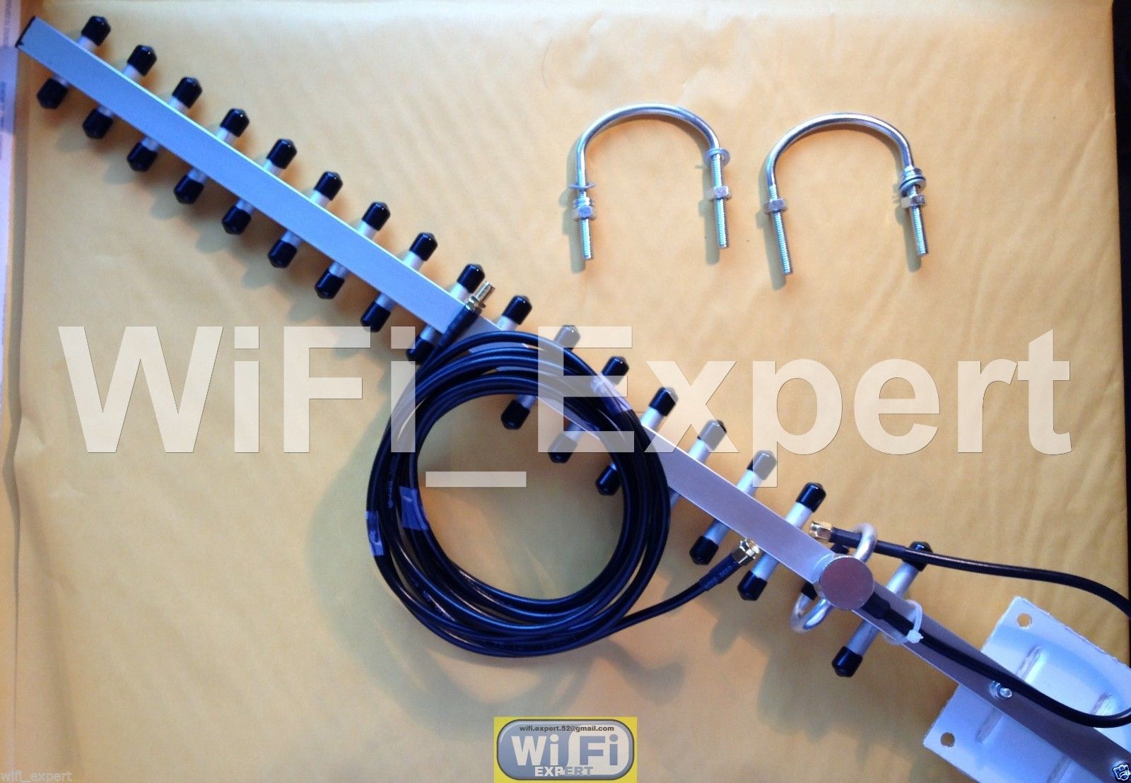 WiFi Antenna 18dBi YAGI + ALFA N Super Long Range Booster ... network cables and connector 