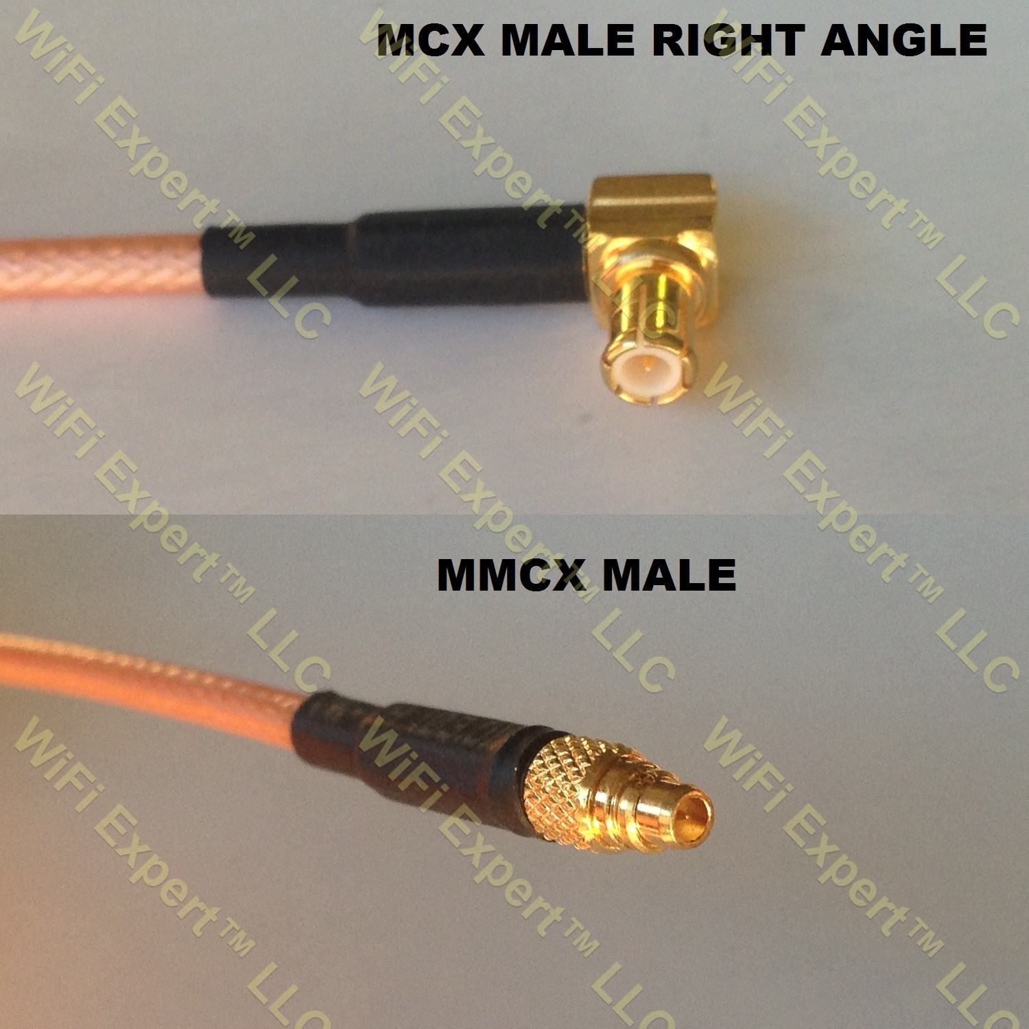 USA-CA RG316 DS SMB MALE BULKHEAD to MCX MALE ANGLE Coaxial RF Pigtail Cable 