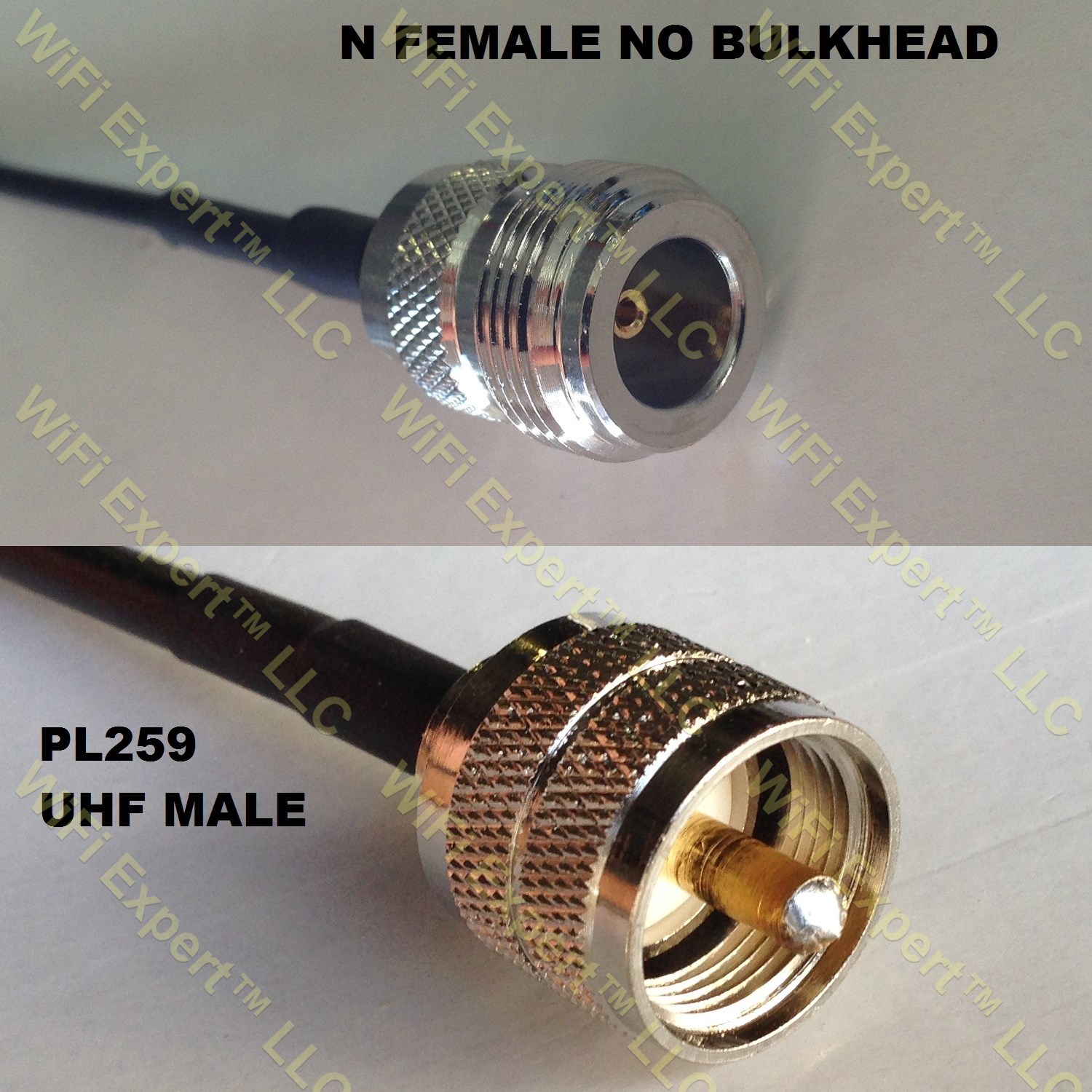 LMR195 N FEMALE to PL259 UHF Male Coaxial RF Pigtail Cable