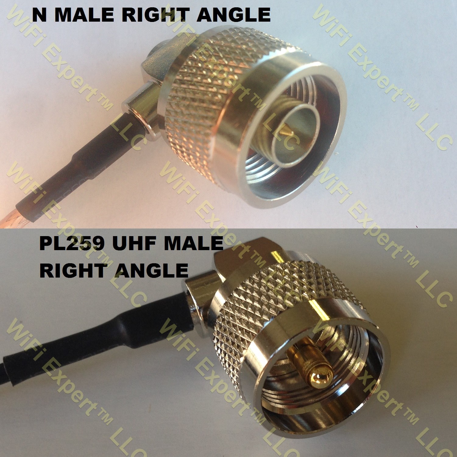 LMR195 N MALE ANGLE to UHF Male Angle Coaxial RF Pigtail Cable