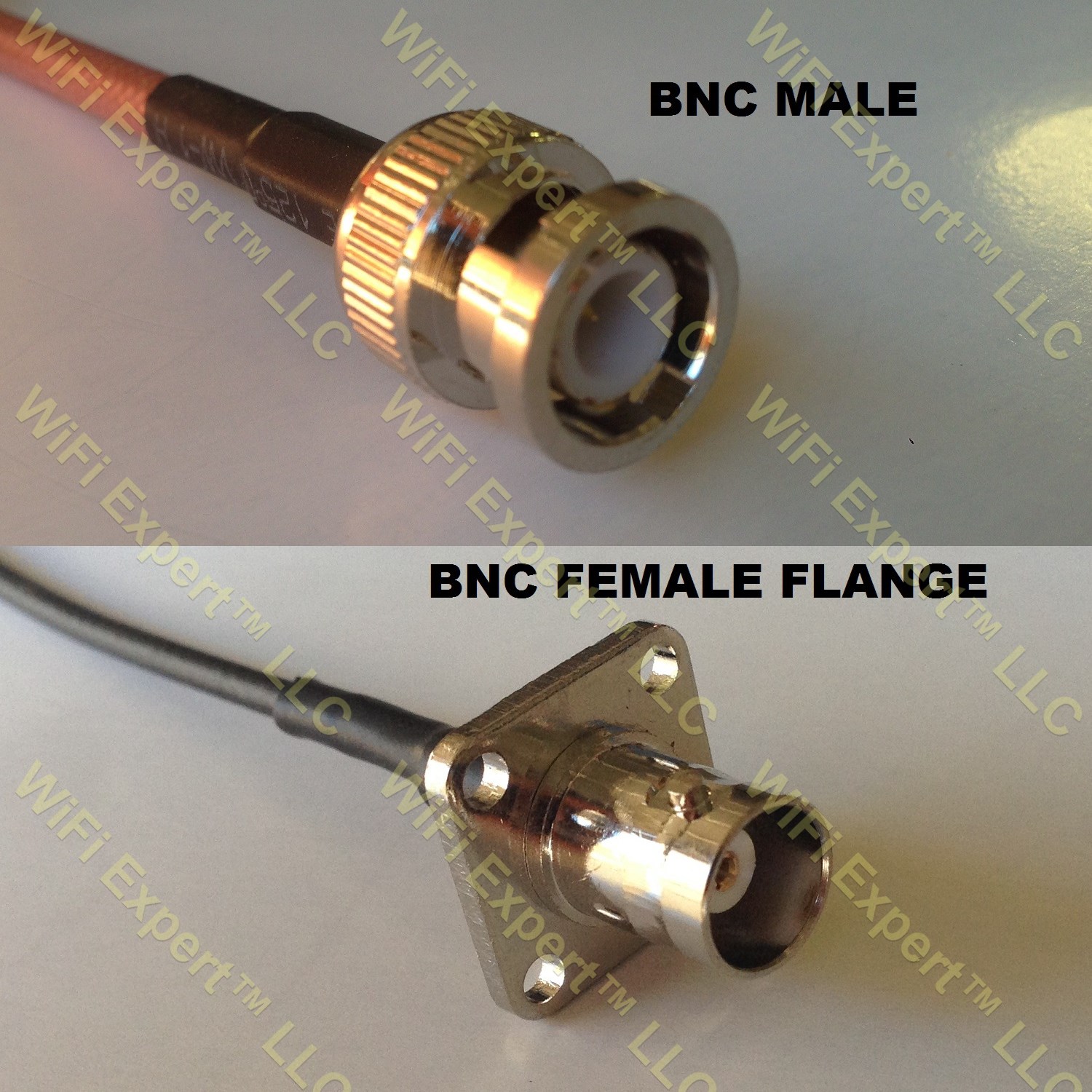 LMR195 BNC MALE to BNC Flange Female Coaxial RF Pigtail Cable