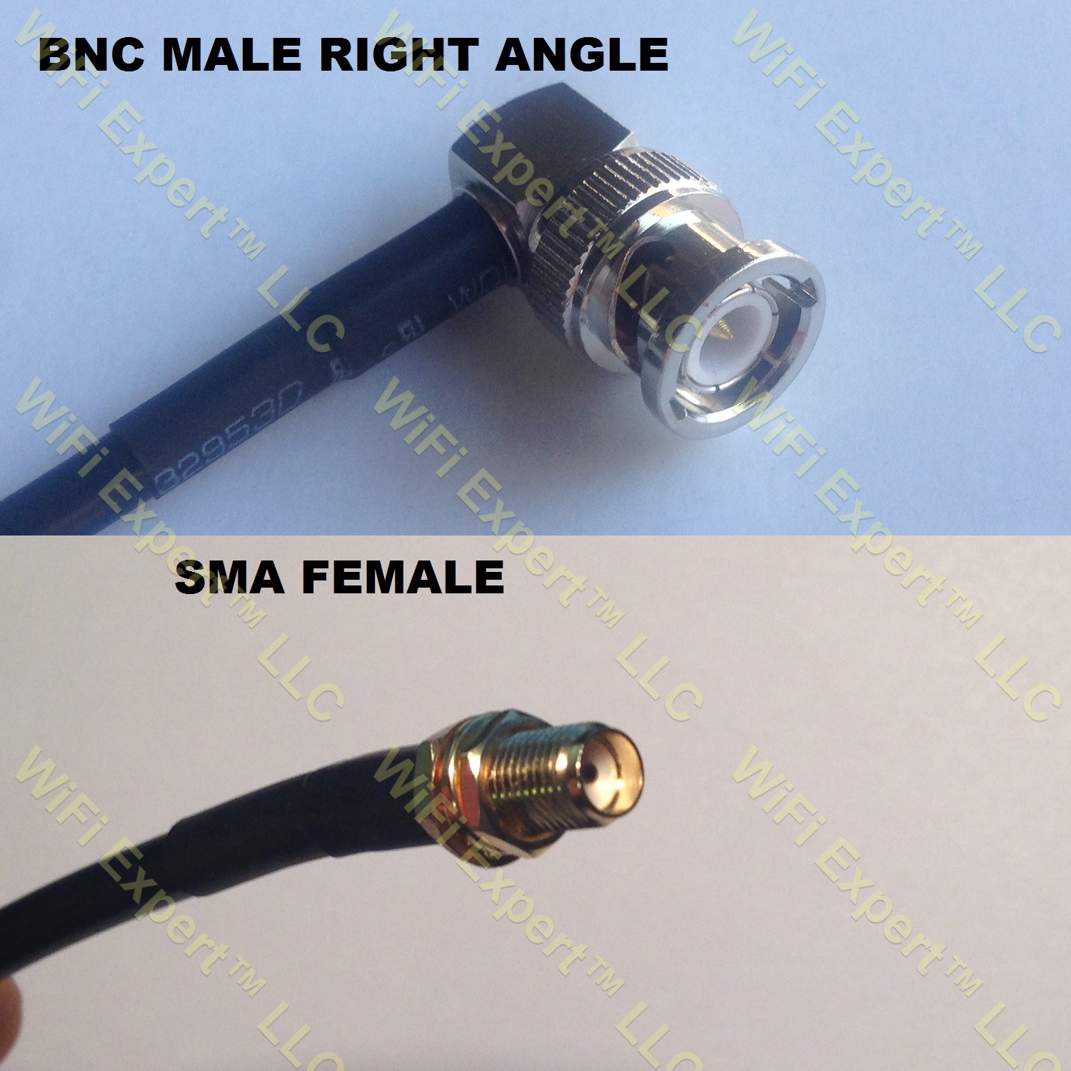 LMR195 BNC MALE ANGLE to SMA FEMALE Coaxial RF Pigtail Cable