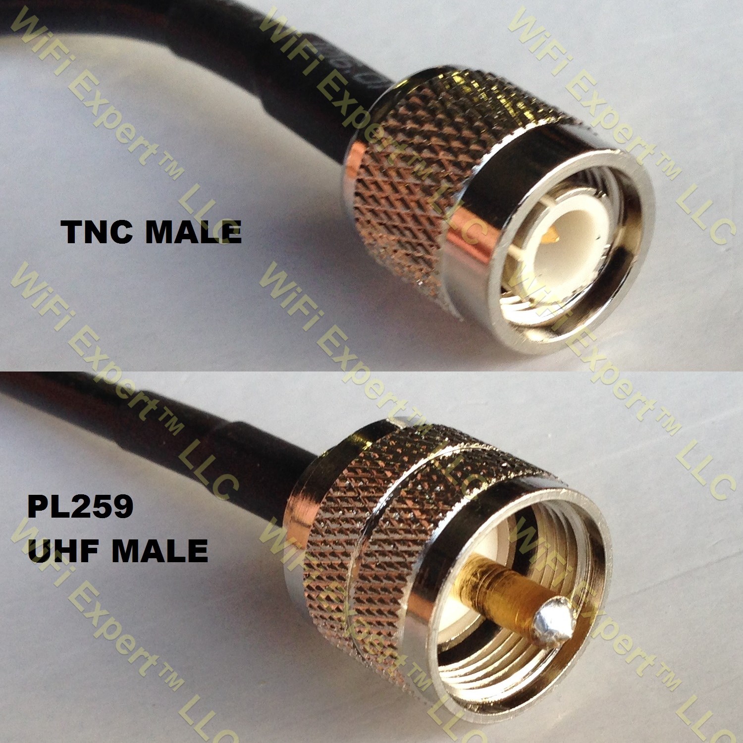 LMR195 TNC MALE to PL259 UHF Male Coaxial RF Pigtail Cable