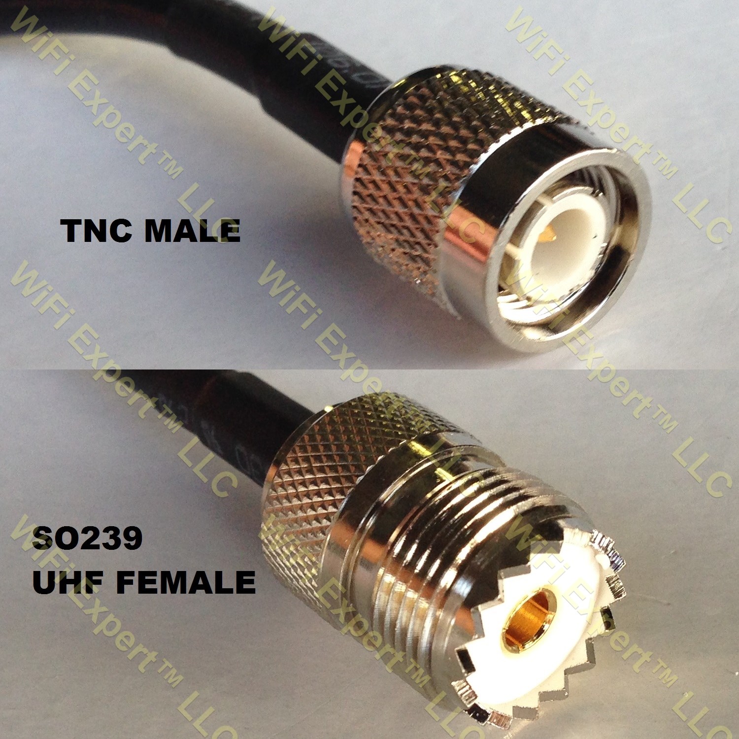 LMR195 TNC MALE to SO239 UHF Female Coaxial RF Pigtail Cable