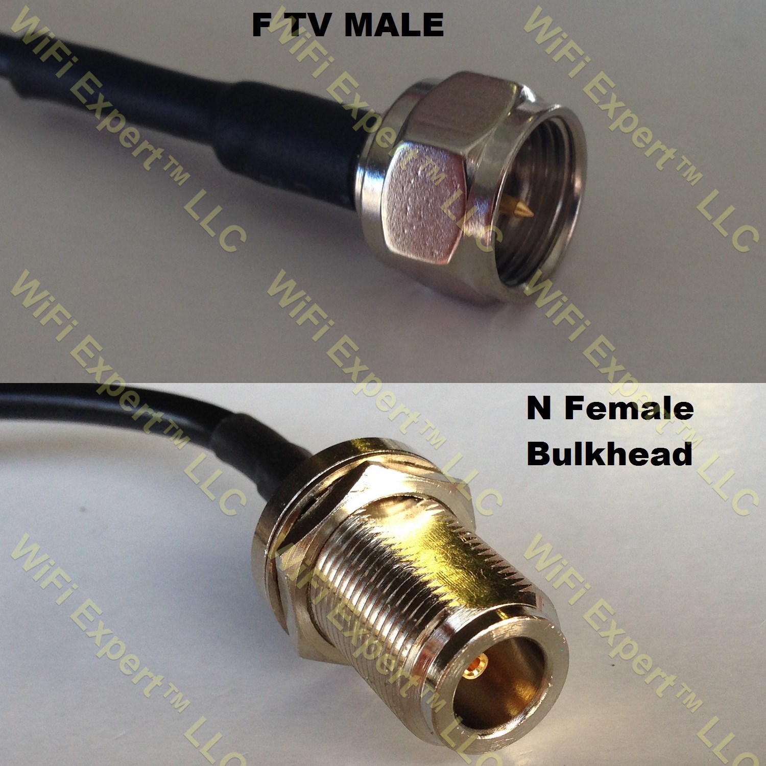 LMR195 F MALE to N FEMALE BULKHEAD Coaxial RF Pigtail Cable