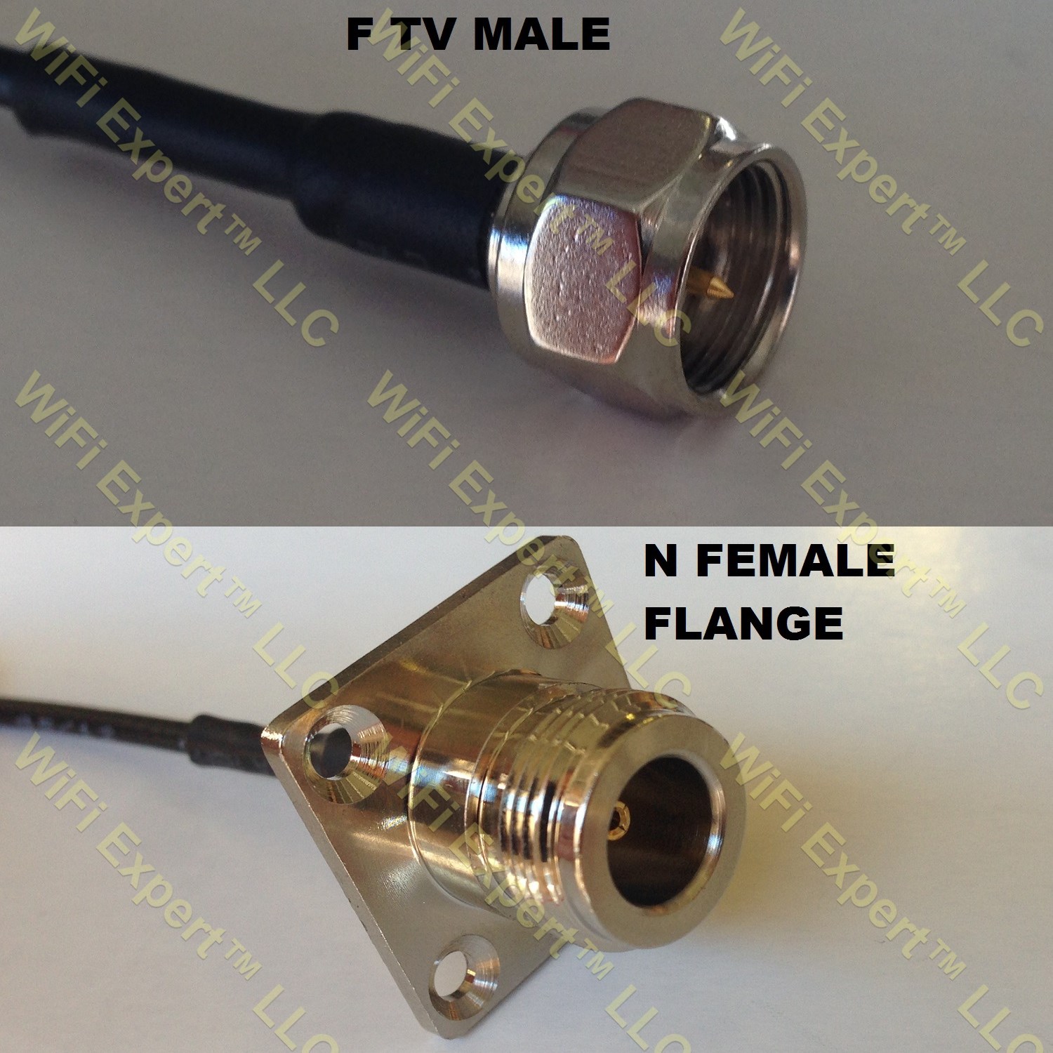 LMR195 F MALE to N FLANGE FEMALE Coaxial RF Pigtail Cable