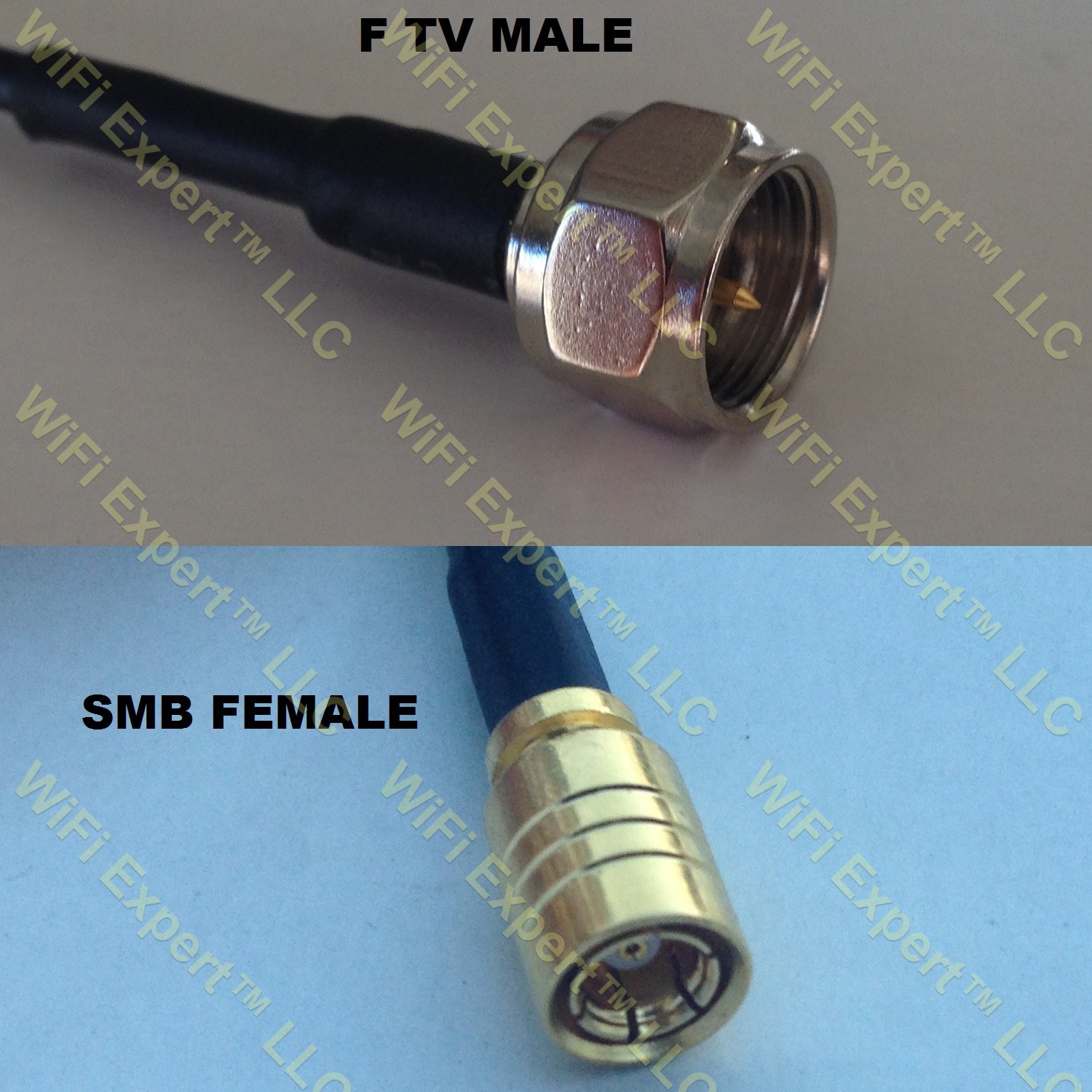 LMR195 F MALE to SMB FEMALE Coaxial RF Pigtail Cable