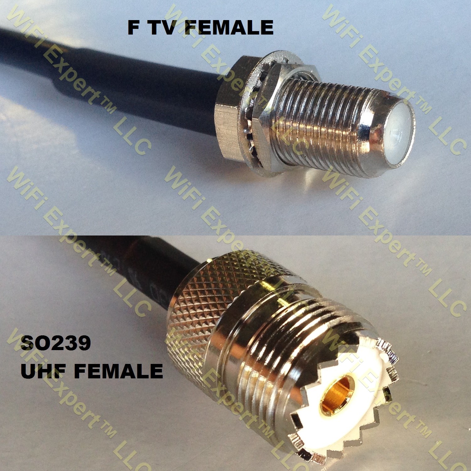 LMR195 F FEMALE to SO239 UHF Female Coaxial RF Pigtail Cable