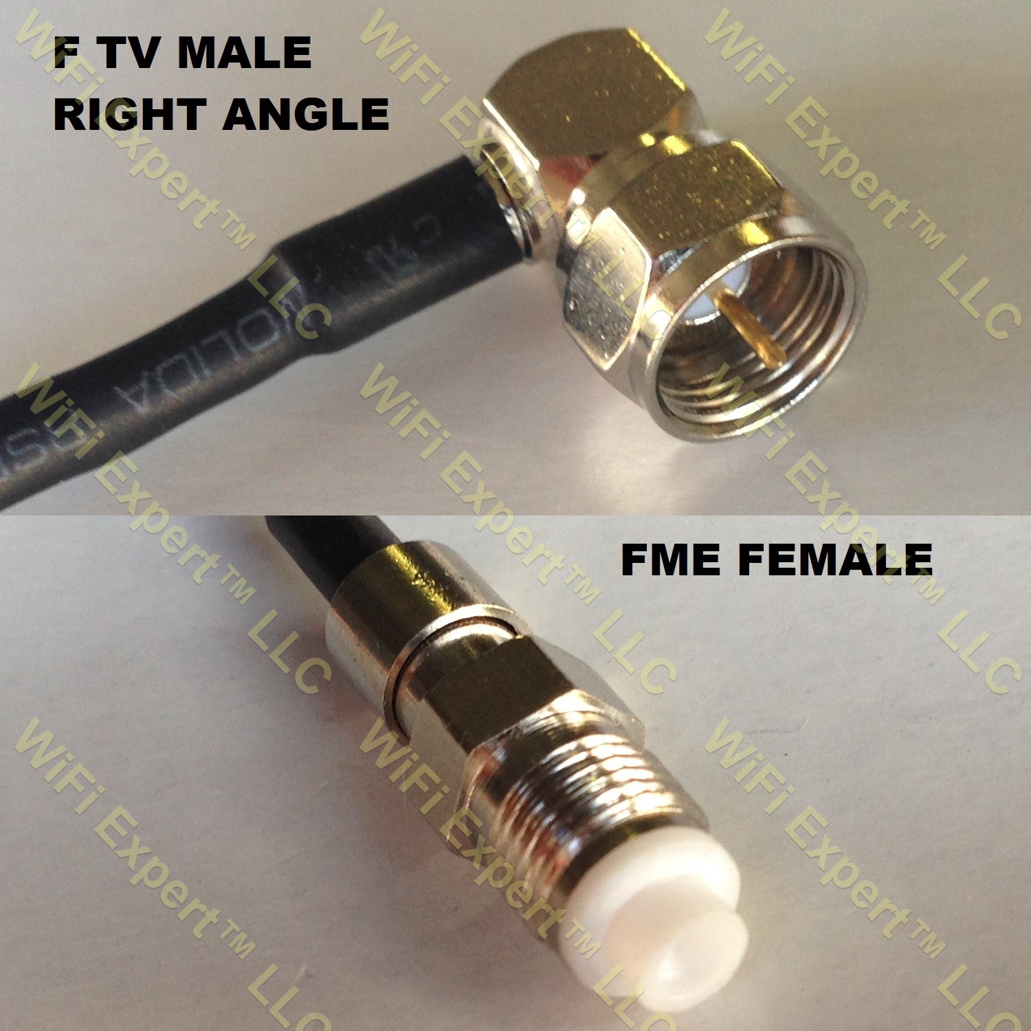 LMR195 F MALE ANGLE to FME FEMALE Coaxial RF Pigtail Cable