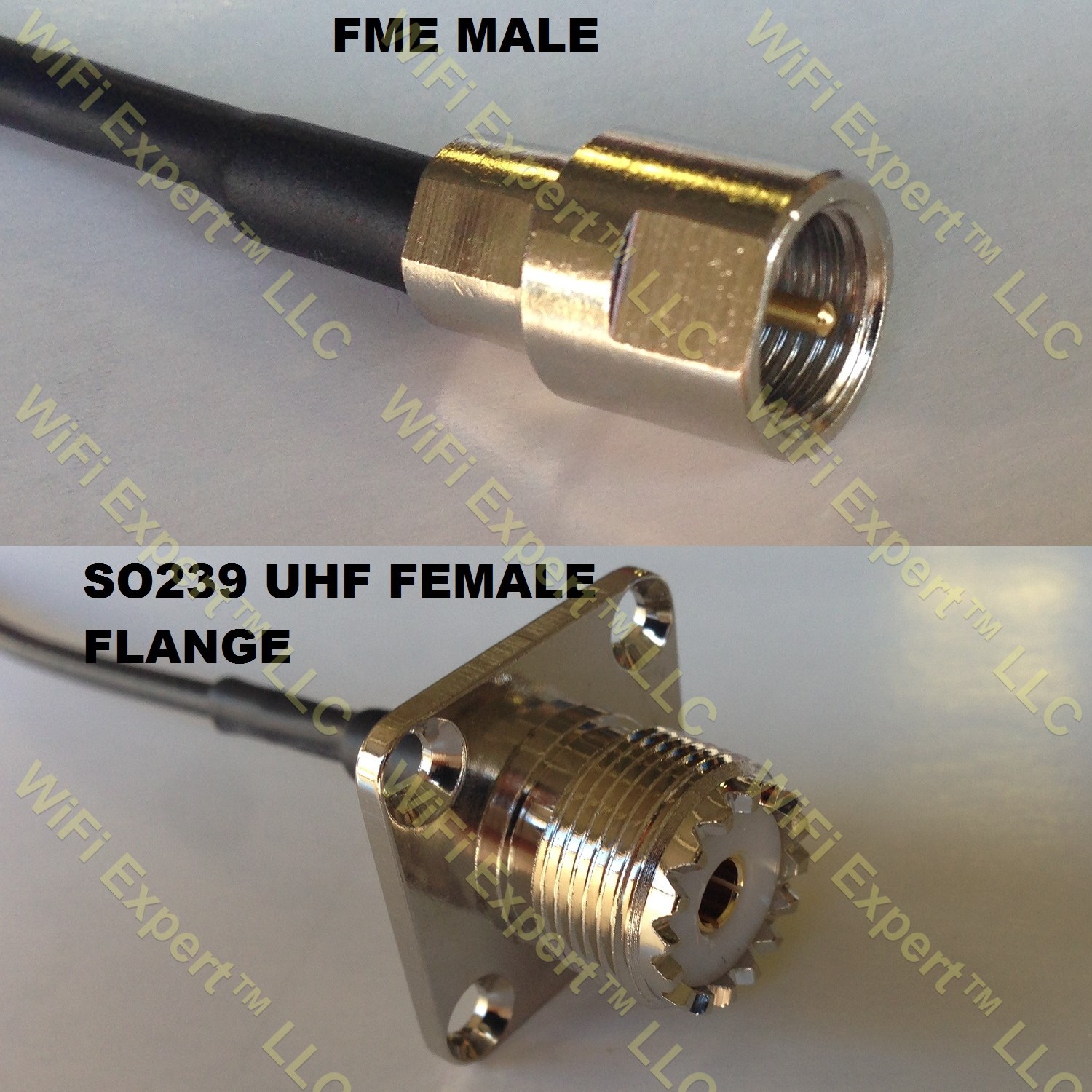 LMR195 FME MALE to UHF Female Flange Coaxial RF Pigtail Cable