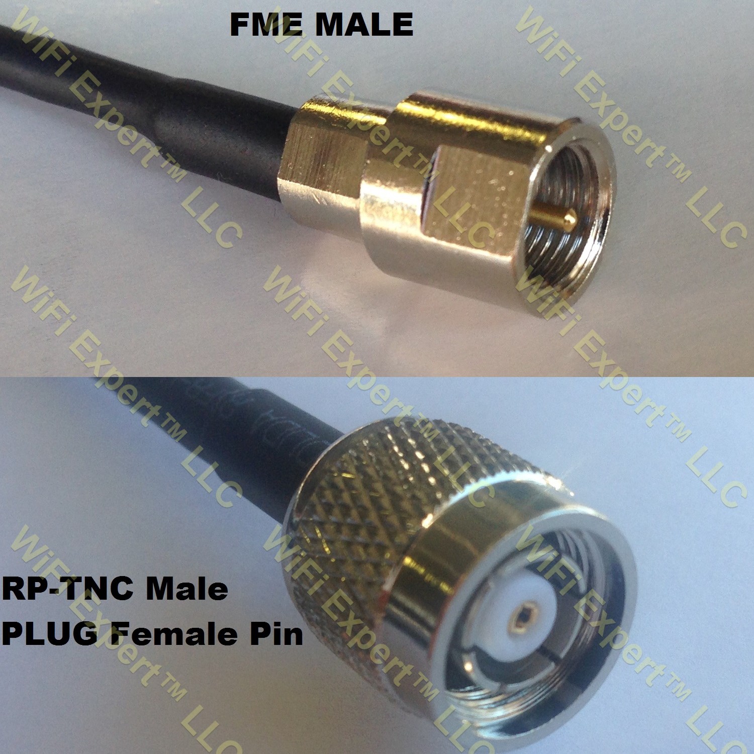 LMR195 FME MALE to RP-TNC MALE Coaxial RF Pigtail Cable