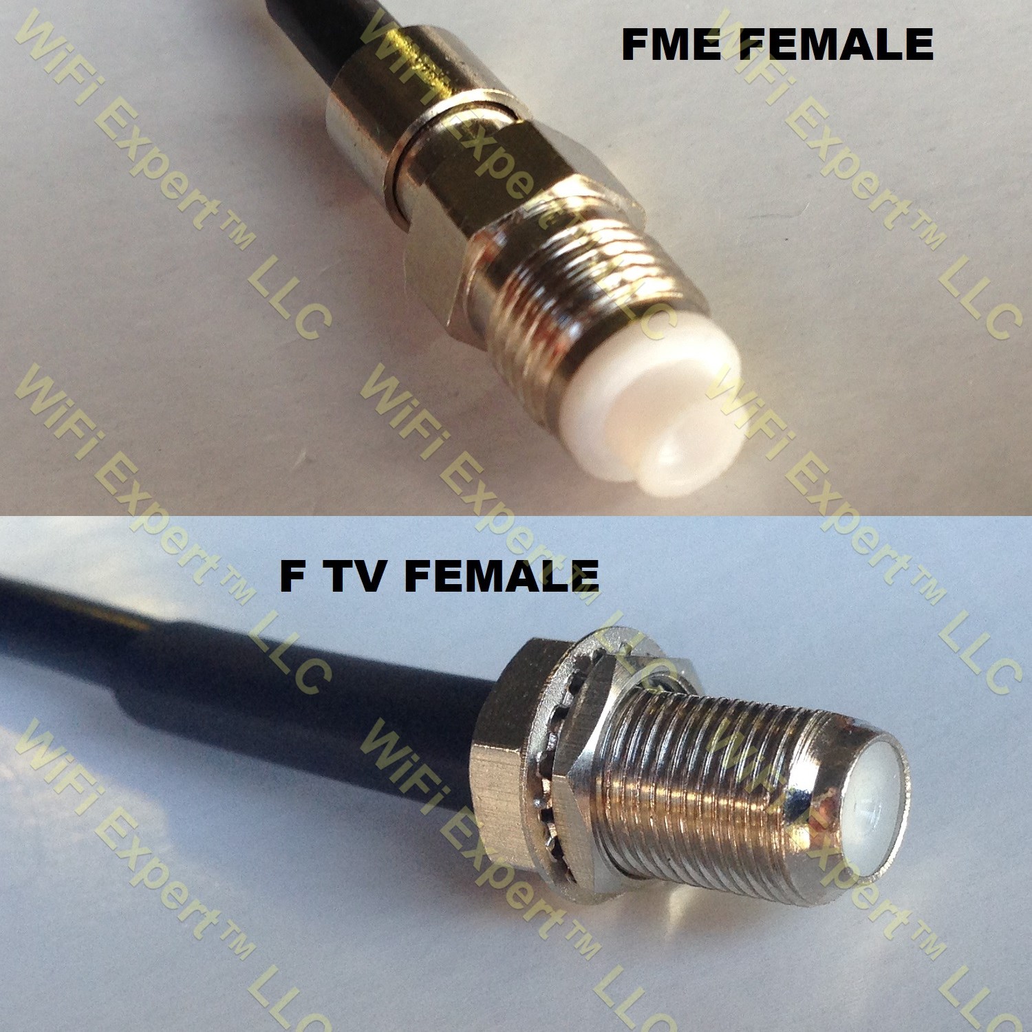 LMR195 FME FEMALE to F FEMALE Coaxial RF Pigtail Cable