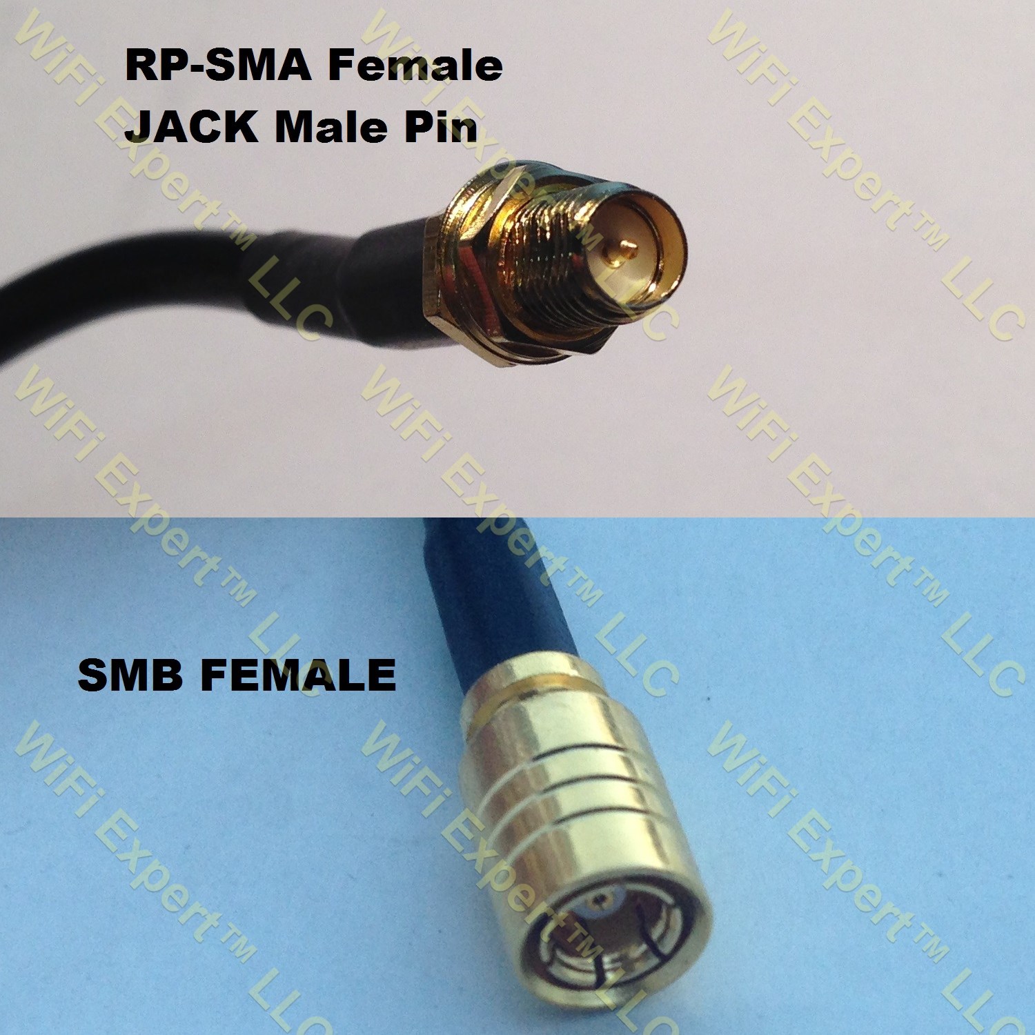 LMR195 RP-SMA FEMALE to SMB FEMALE Coaxial RF Pigtail Cable