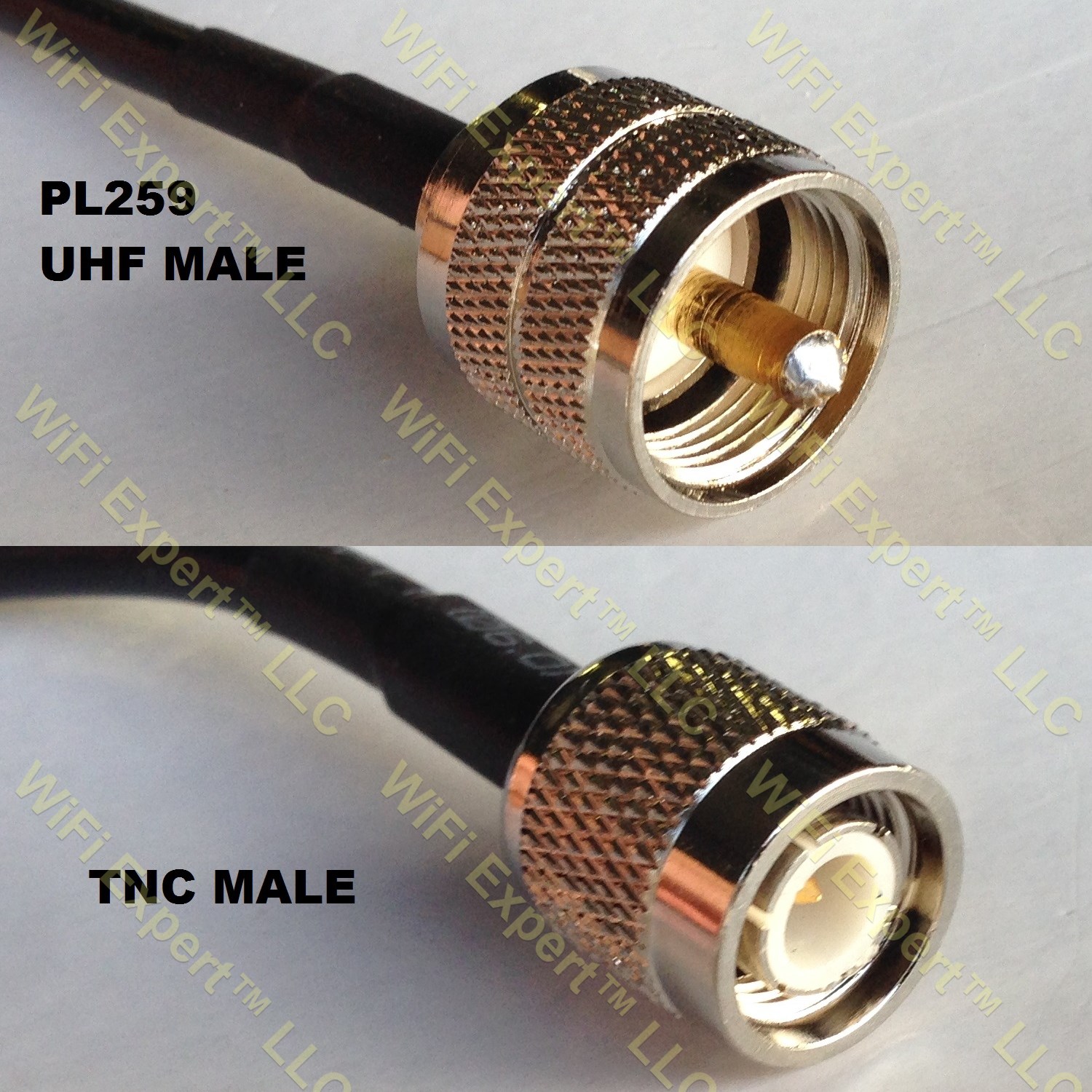 LMR195 PL259 UHF Male to TNC MALE Coaxial RF Pigtail Cable