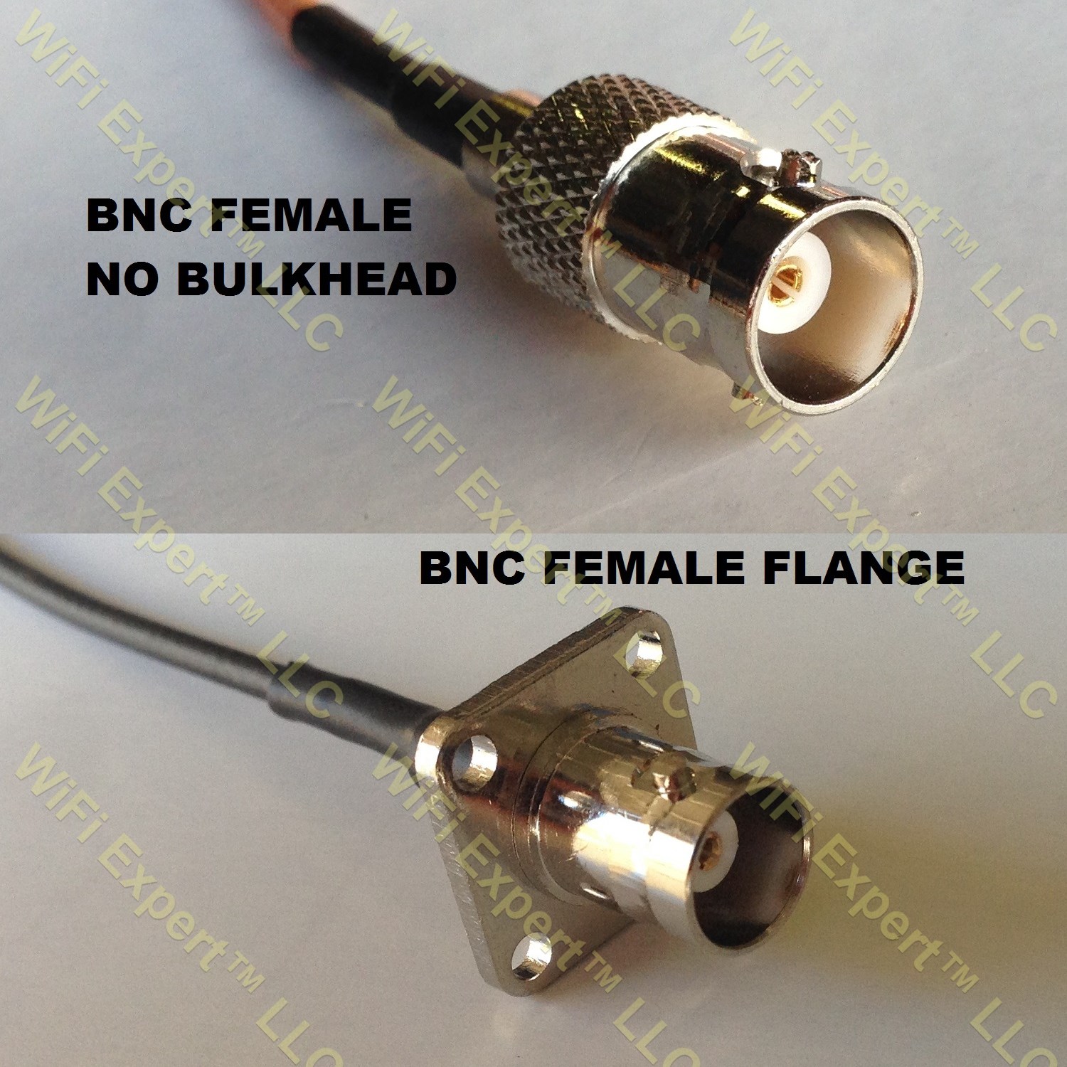 LMR195 BNC FEMALE to BNC Flange Female Coaxial RF Pigtail Cable