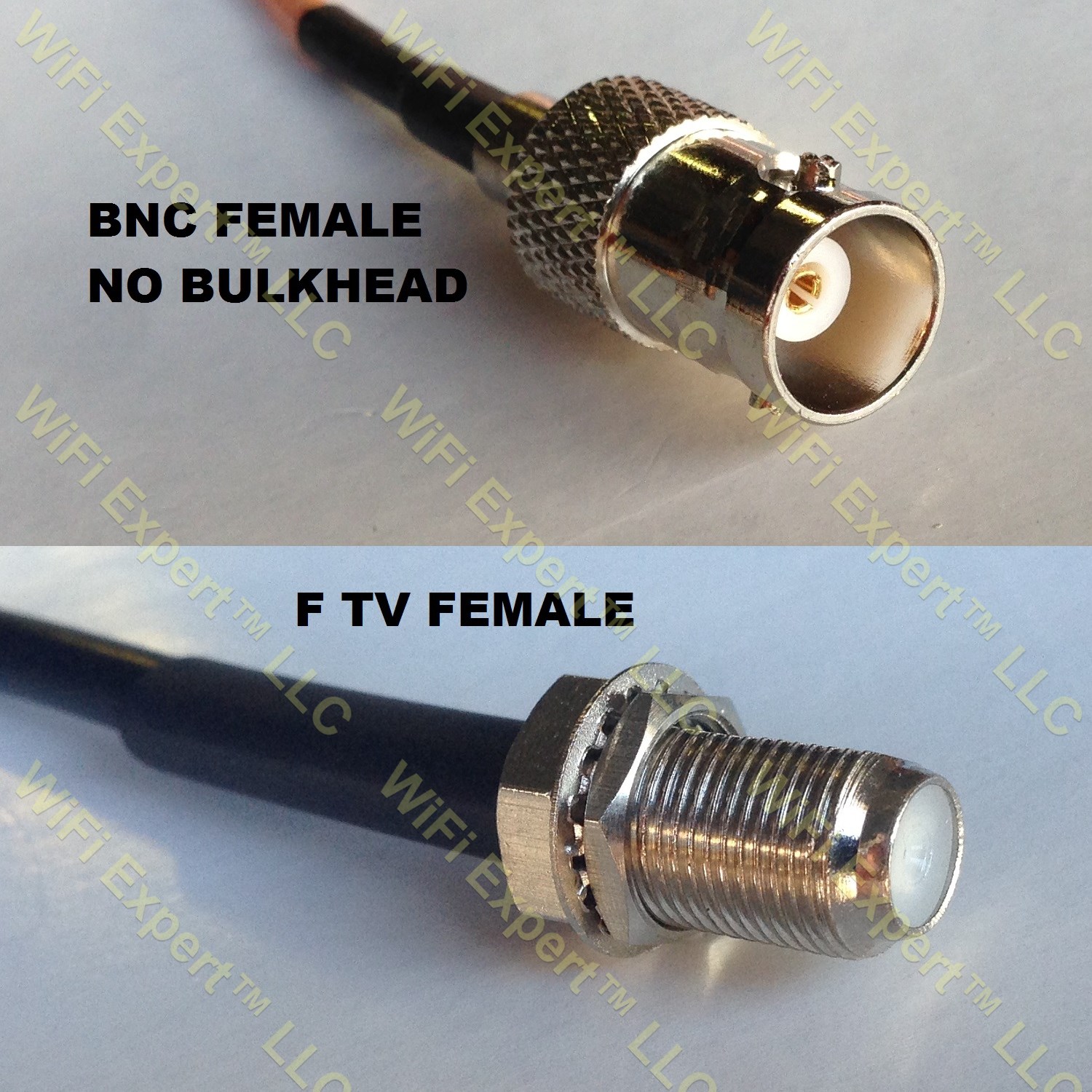 LMR195 BNC FEMALE to F FEMALE Coaxial RF Pigtail Cable