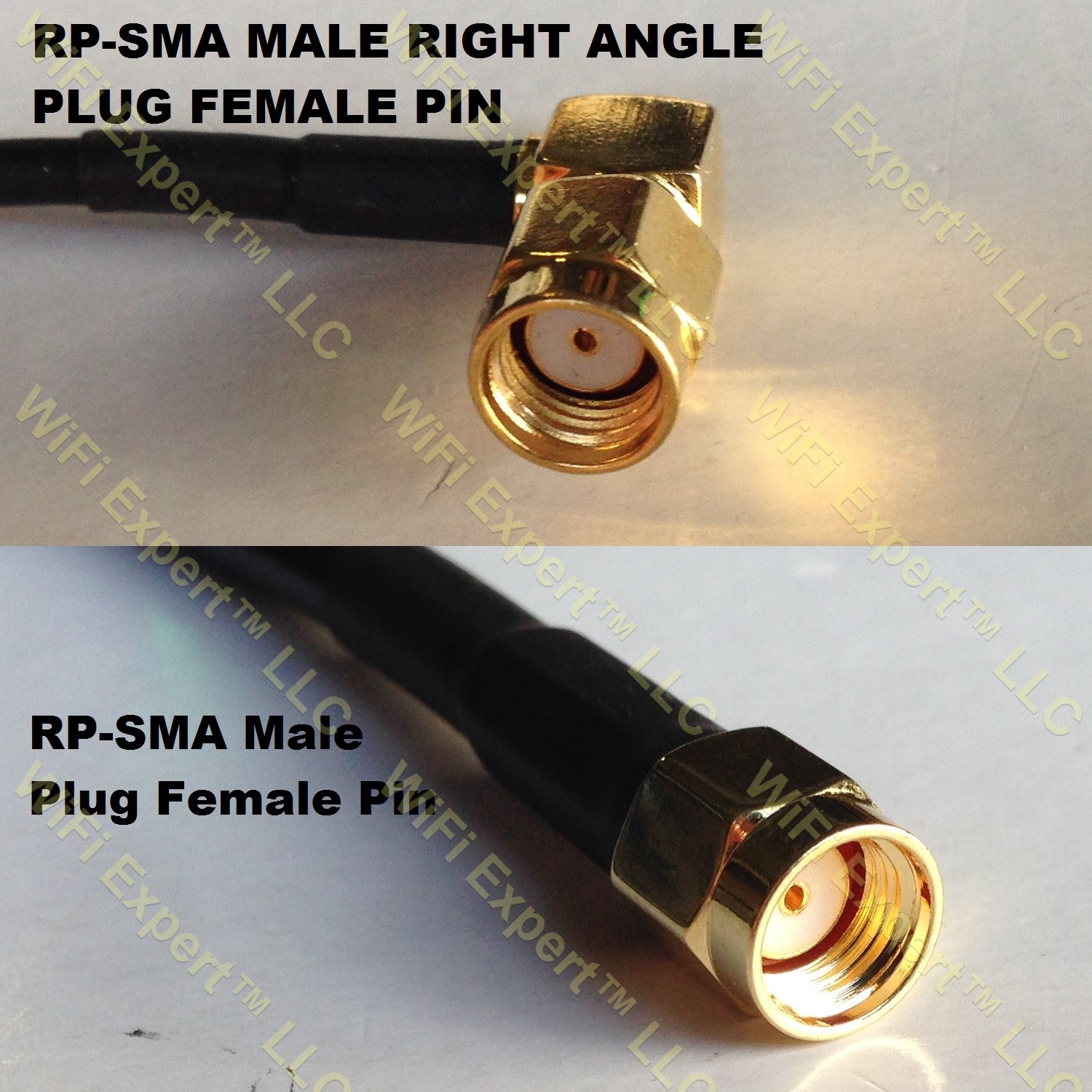 LMR195 RP-SMA MALE ANGLE to RP-SMA MALE Coaxial RF Pigtail Cable