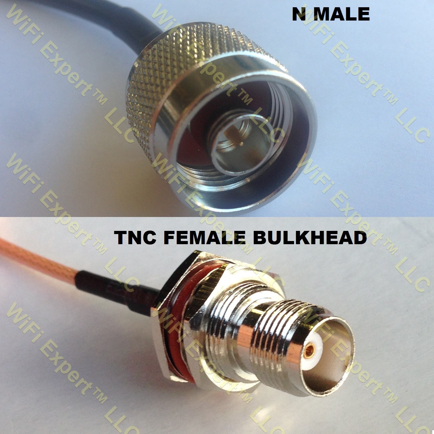 LMR195 N MALE to TNC FEMALE BULKHEAD Coaxial RF Pigtail Cable
