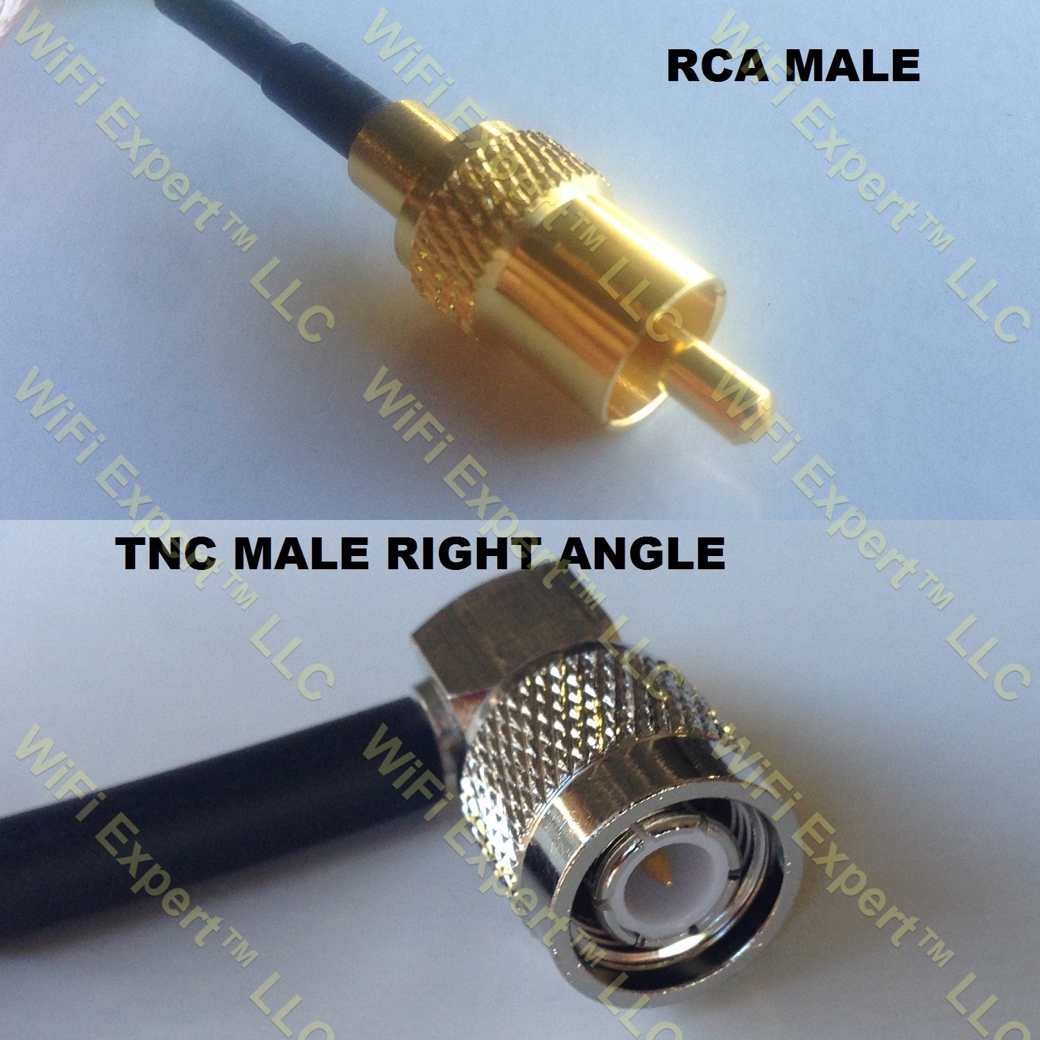 LMR195 RCA MALE to TNC Male Angle Coaxial RF Pigtail Cable