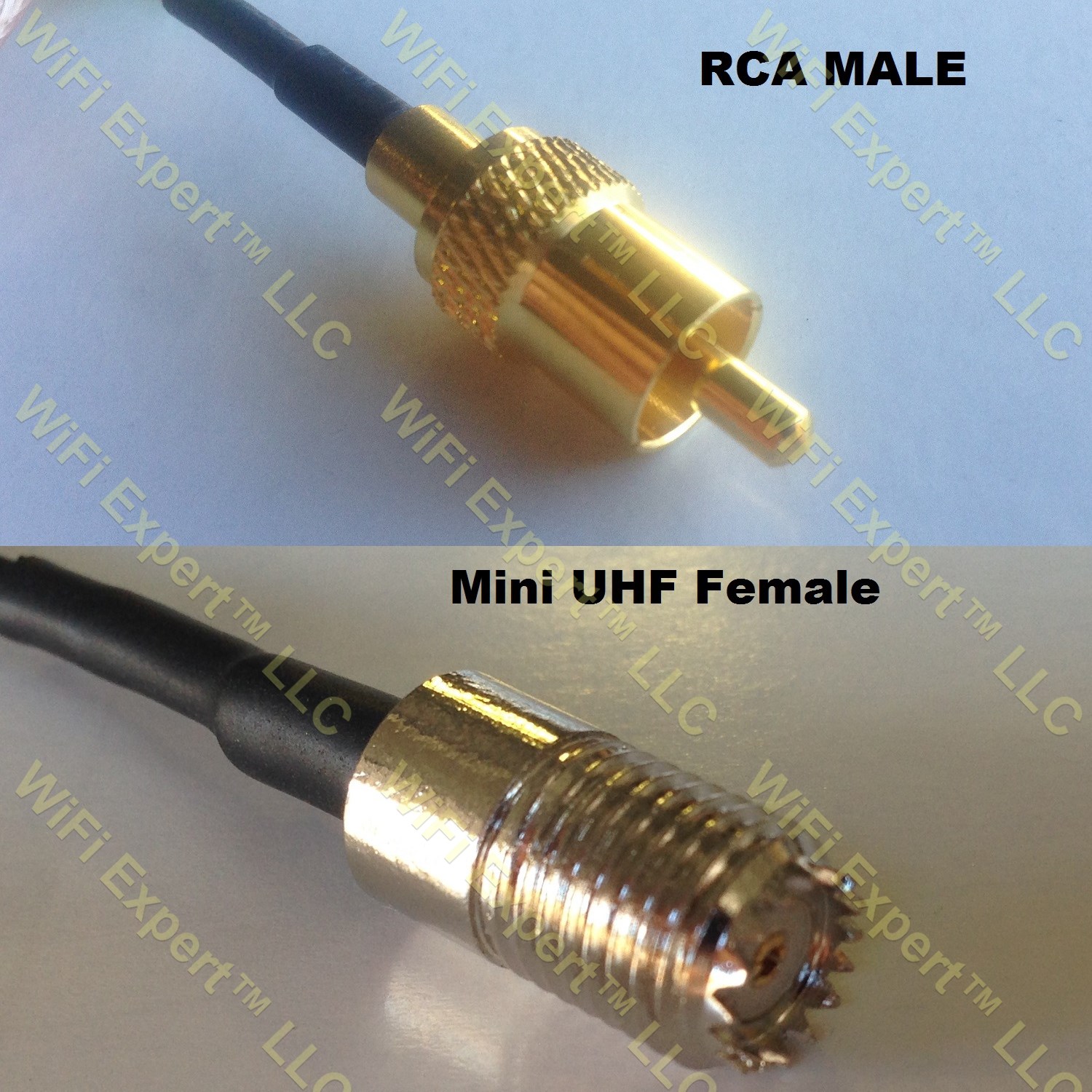 LMR195 RCA MALE to MINI UHF FEMALE Coaxial RF Pigtail Cable
