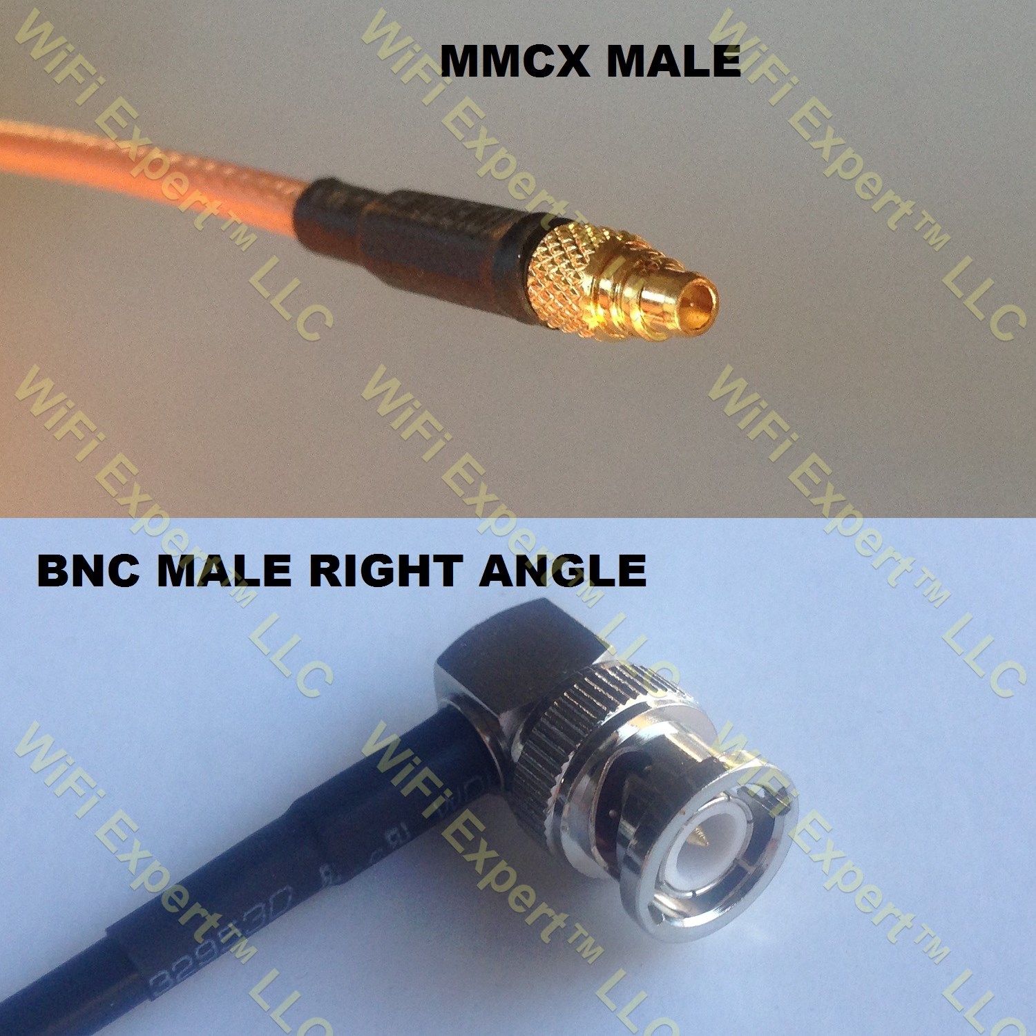 USA-CA RG316 MCX FEMALE to BNC MALE Coaxial RF Pigtail Cable 