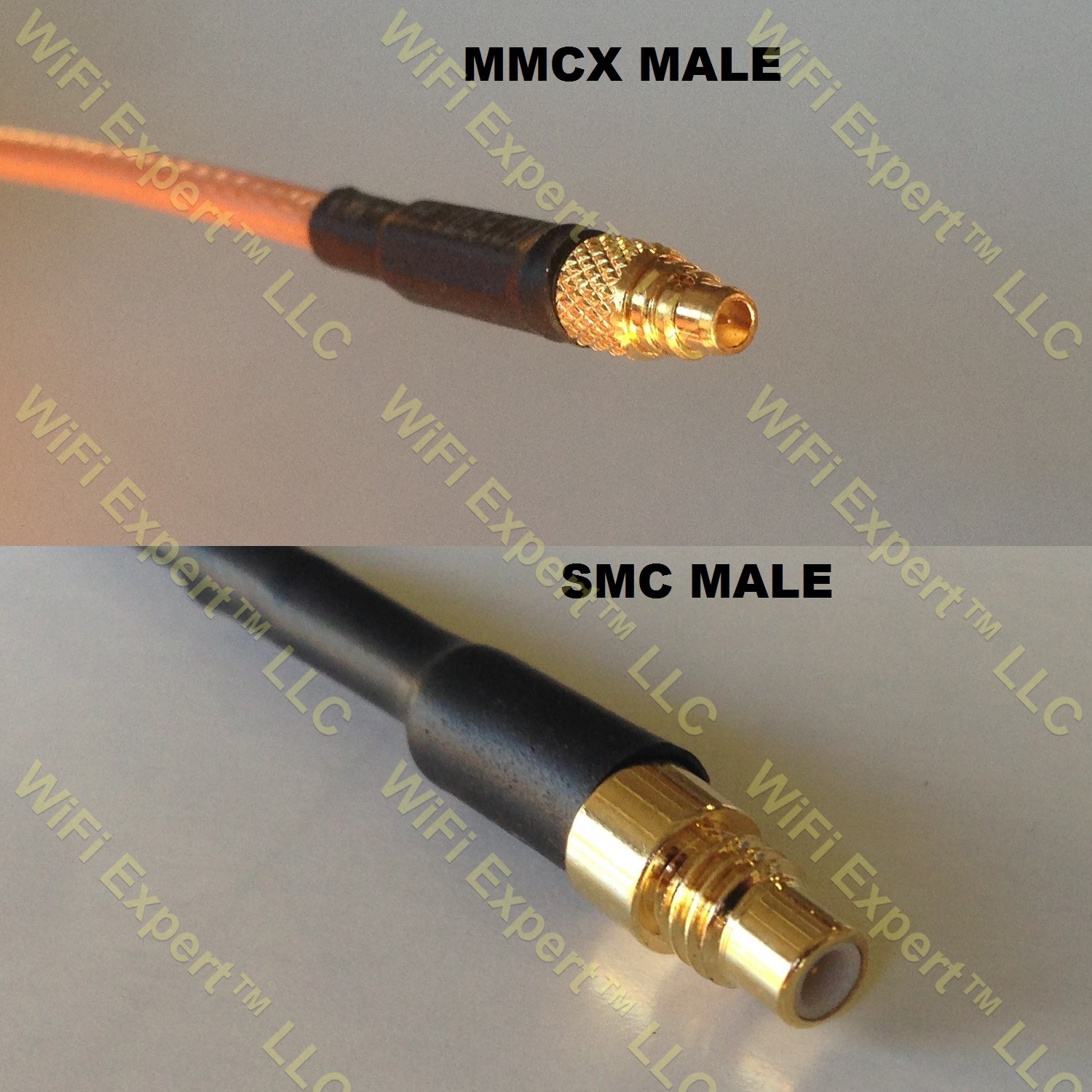 LMR100 MMCX MALE to SMC MALE Coaxial RF Pigtail Cable