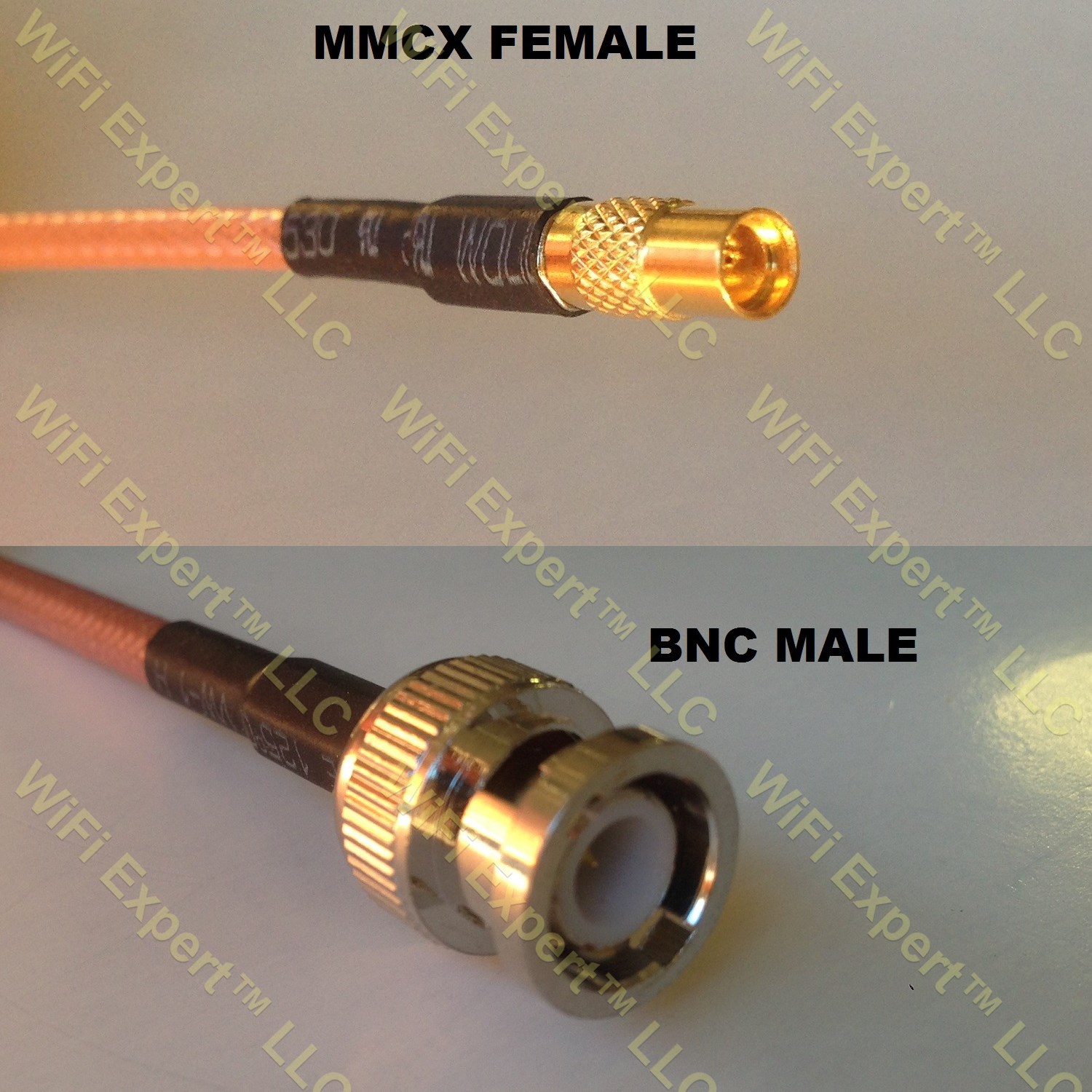 MCX Female Jack to BNC Female Sealed Bulkhead RF Pigtail Cable RG316 20cm 