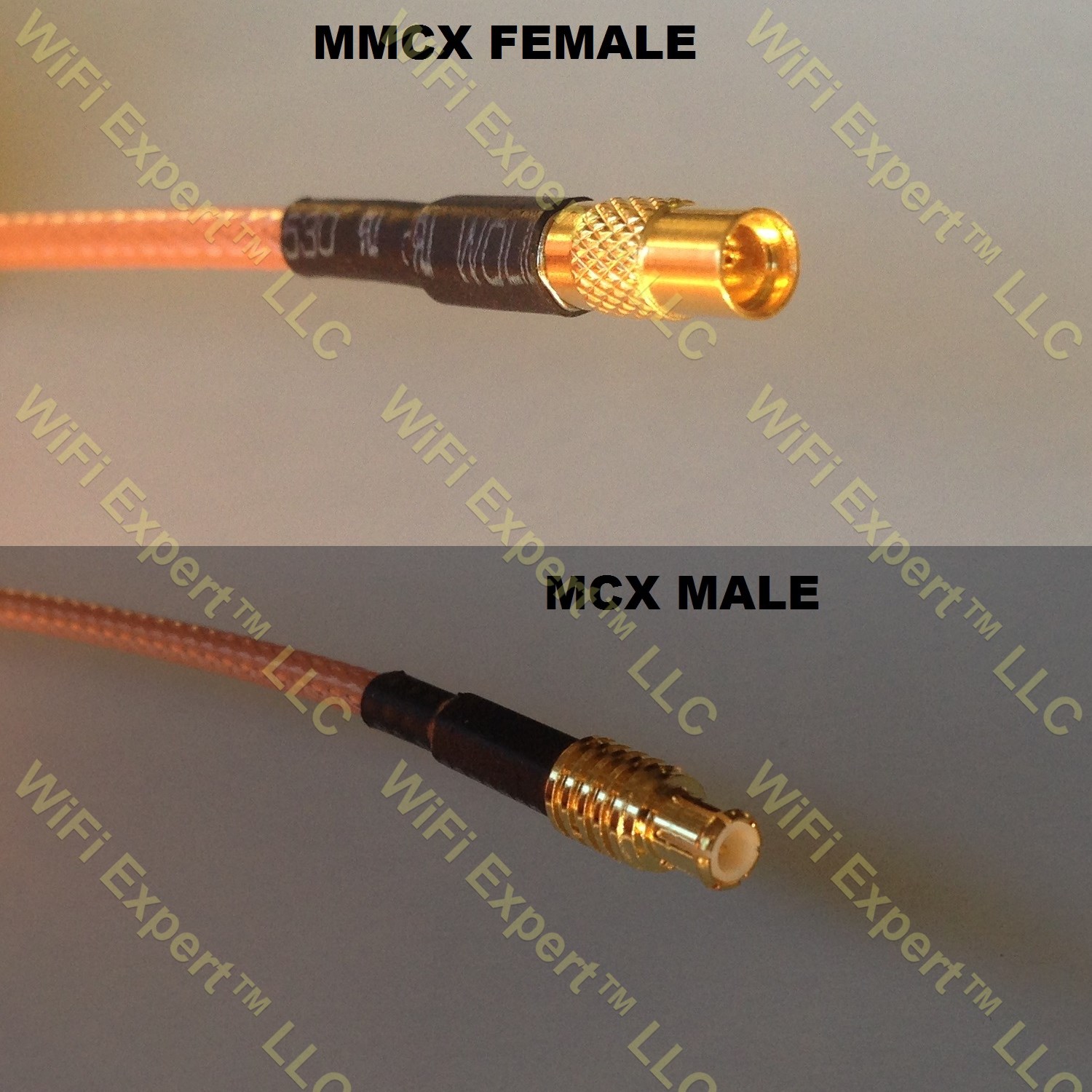 LMR100 MMCX FEMALE to MCX MALE Coaxial RF Pigtail Cable